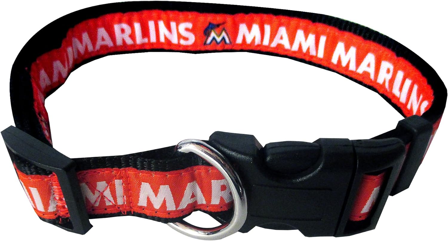 Miami Marlins Dog Collar Pets First - Sports Collectibles, Sports Memorabilia, Sports Fan Shop, Sports Gifts