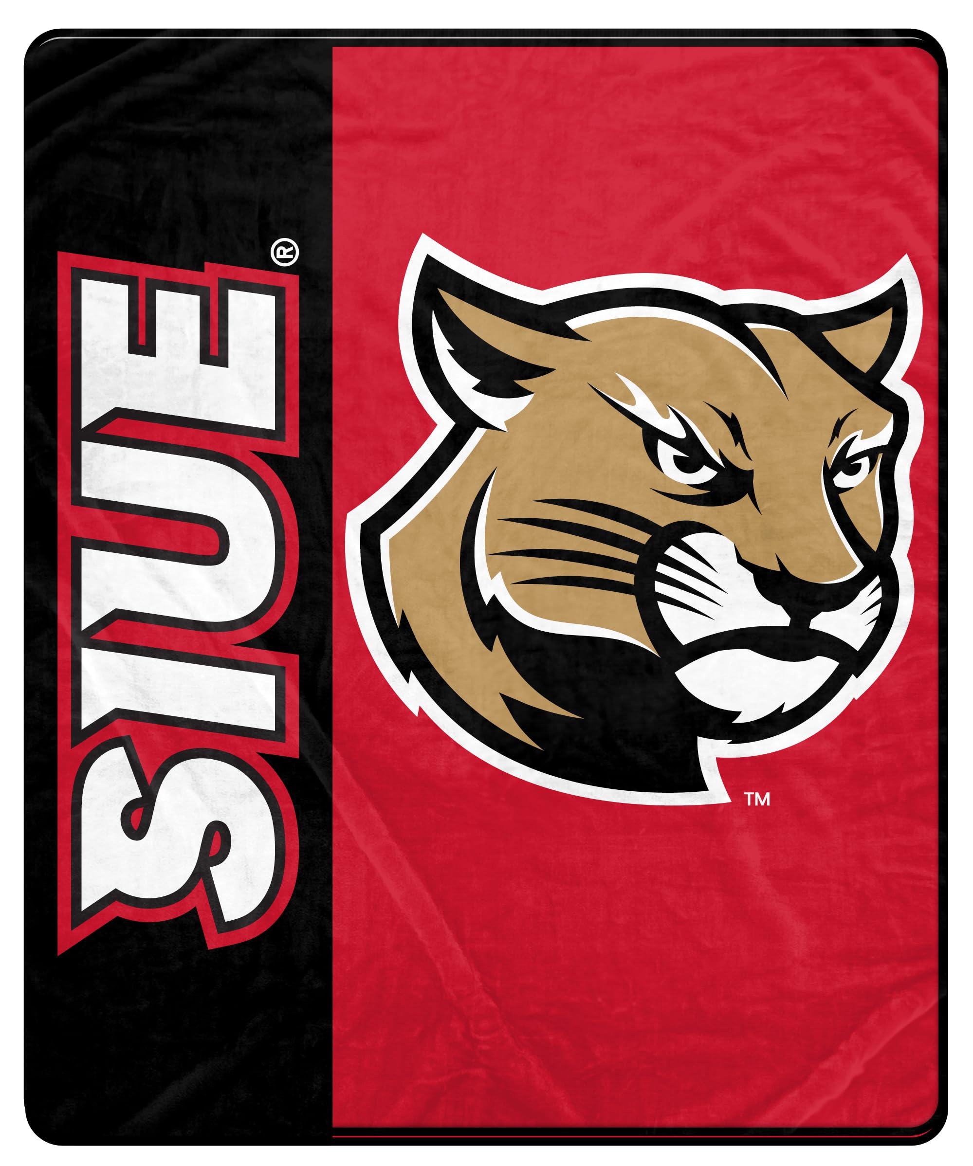 Proformance Home NCAA Southern Illinois Edwardsville Cougars Endzone Ultra Soft Tailgate Throw - Sports Gifts, Sports Memorabilia, Sports Collectibles, Fan Shop