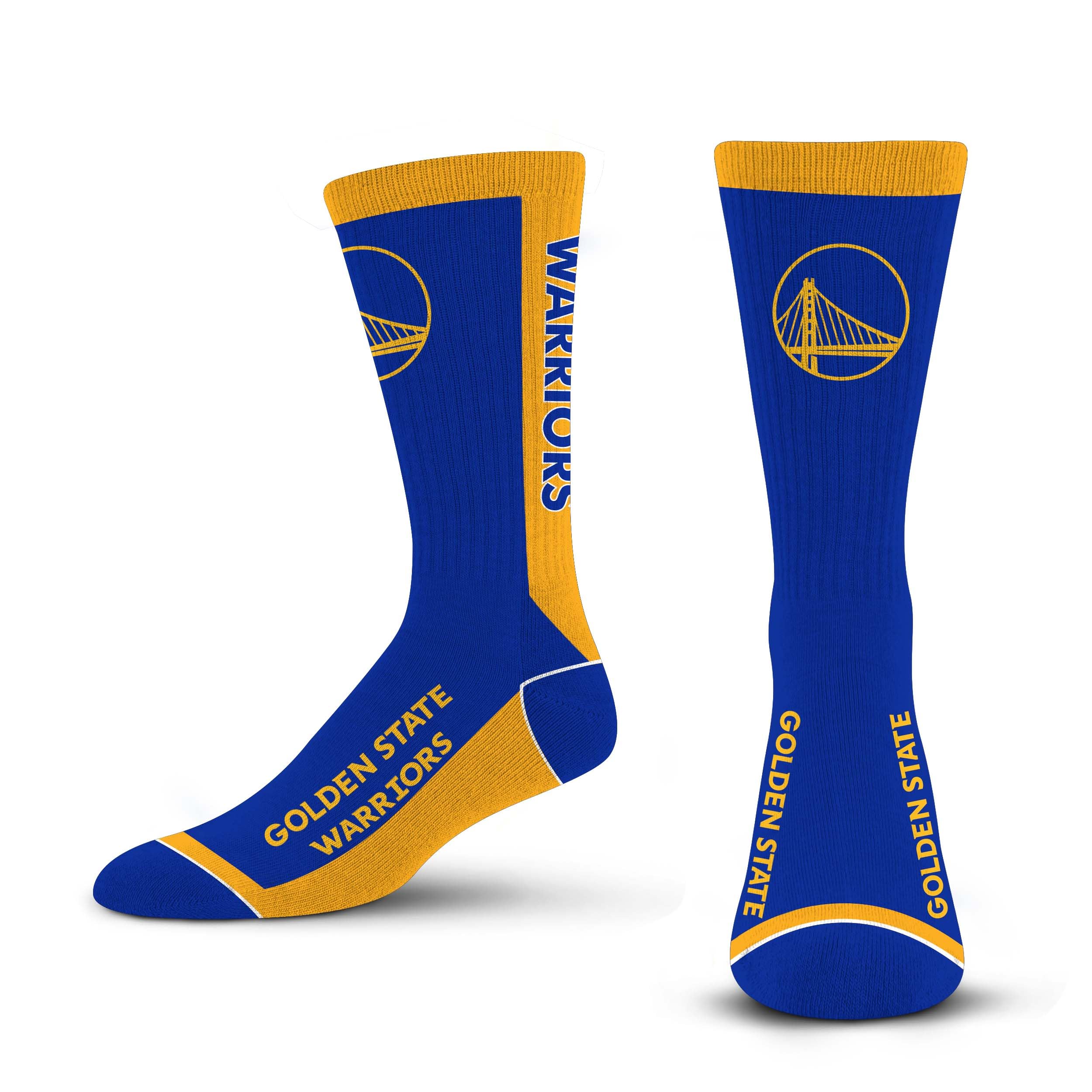 For Bare Feet NBA GOLDEN STATE WARRIORS MVP Crew Sock Team Color Large - Sports Gifts, Sports Memorabilia, Sports Collectibles, Fan Shop