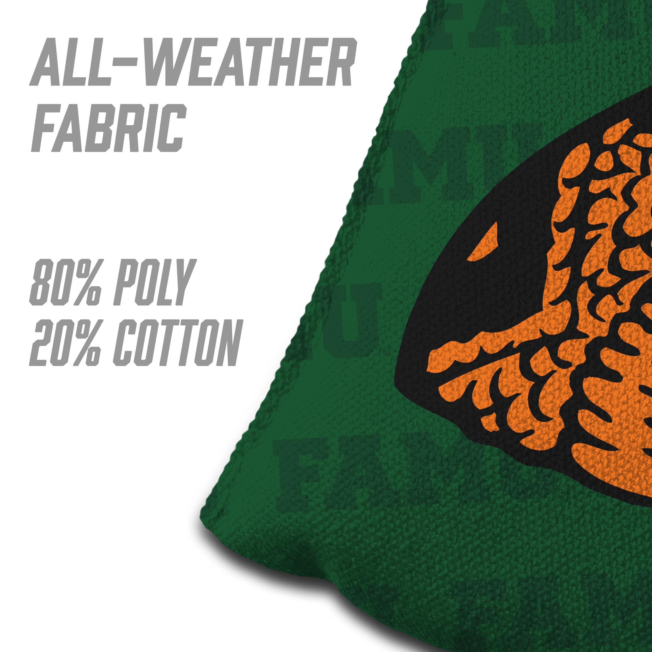 YouTheFan NCAA Florida A&M Rattler - Cornhole Bags - 4PK - Green - Sports Collectibles, Sports Memorabilia, Sports Fan Shop, Sports Gifts