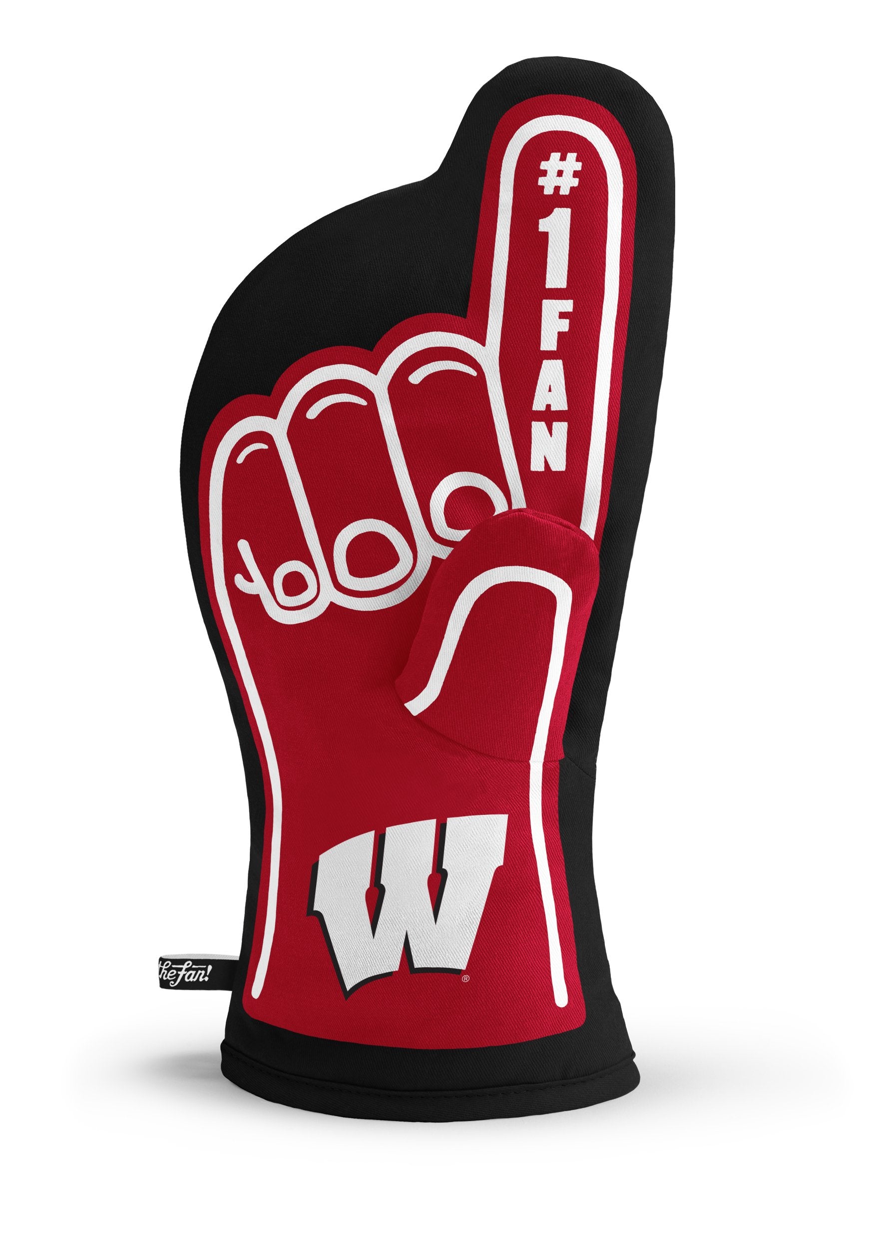 YouTheFan NCAA Wisconsin Badgers #1 Oven Mitt , 13.25" x 6.5" - Sports Collectibles, Sports Memorabilia, Sports Fan Shop, Sports Gifts