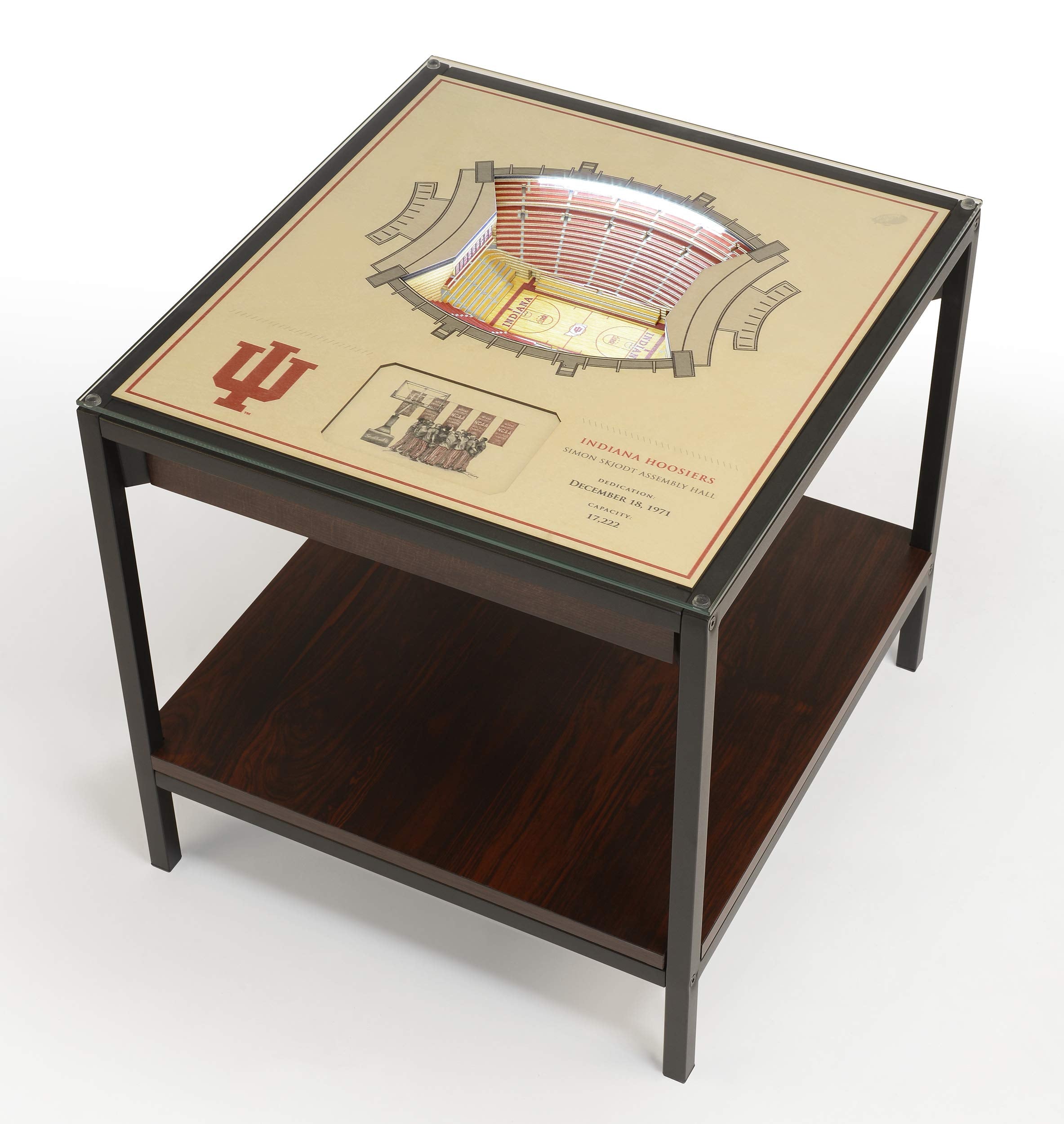 YouTheFan NCAA Indiana Hoosiers 25-Layer StadiumViews Lighted End Table - Assembly Hall - Sports Collectibles, Sports Memorabilia, Sports Fan Shop, Sports Gifts