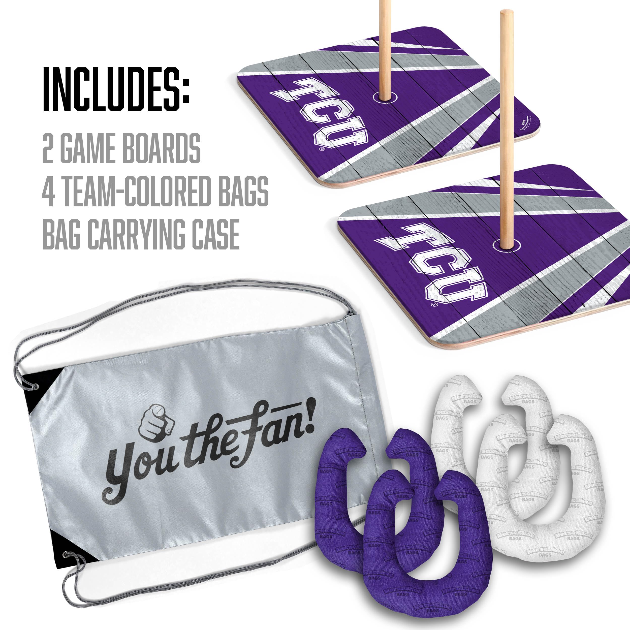 YouTheFan NCAA TCU Horned Frogs Horseshoe Bags - Sports Collectibles, Sports Memorabilia, Sports Fan Shop, Sports Gifts