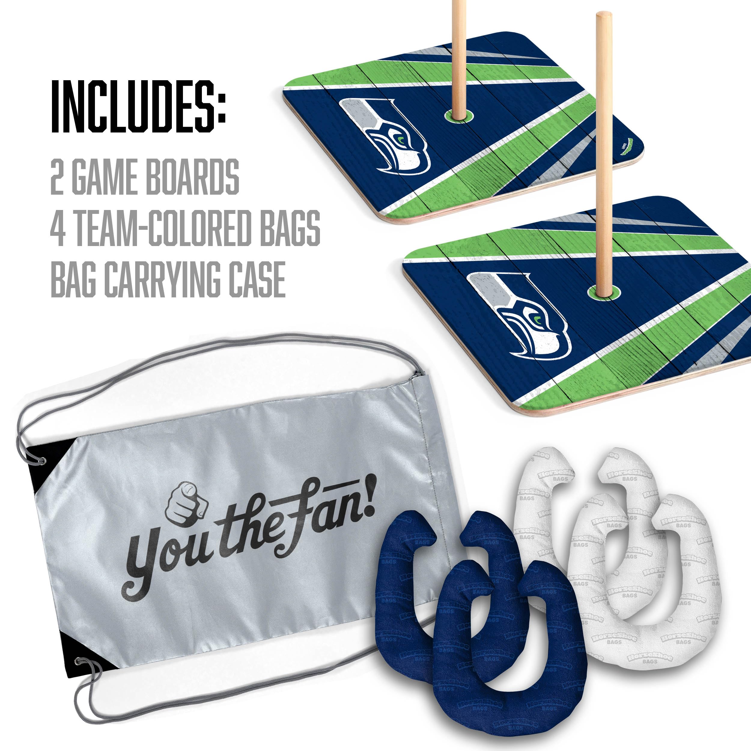 YouTheFan NFL Seattle Seahawks Horseshoe Bags Game - Sports Collectibles, Sports Memorabilia, Sports Fan Shop, Sports Gifts