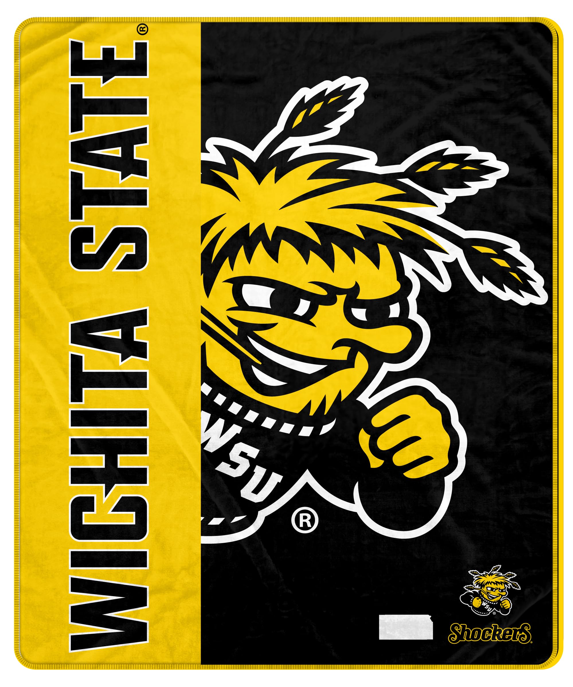 Proformance Home NCAA Wichita State Shockers Endzone Ultra Soft Tailgate Throw - Sports Gifts, Sports Memorabilia, Sports Collectibles, Fan Shop