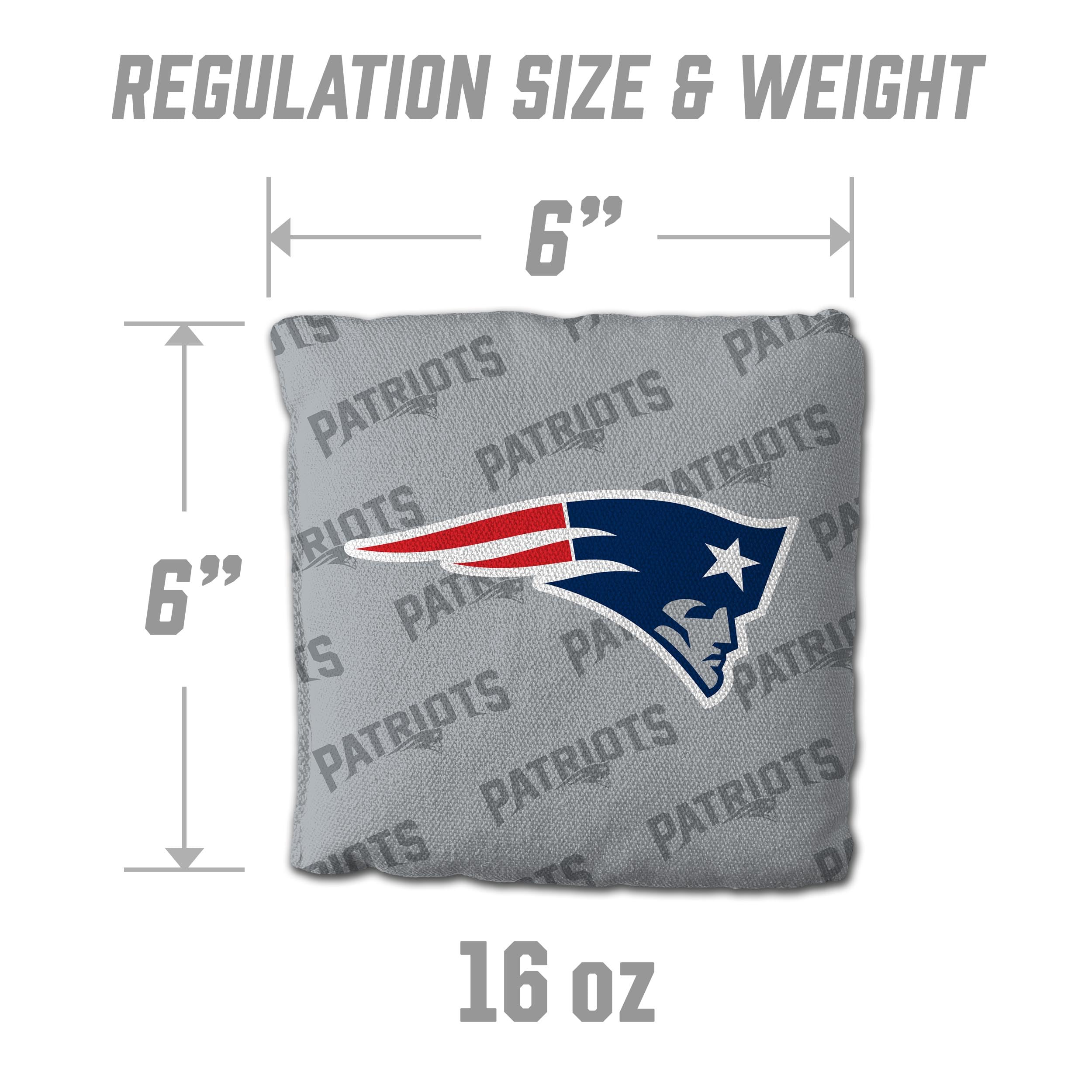 YouTheFan NFL New England Patriots Cornhole Bags - 4PK - Grey - Sports Collectibles, Sports Memorabilia, Sports Fan Shop, Sports Gifts