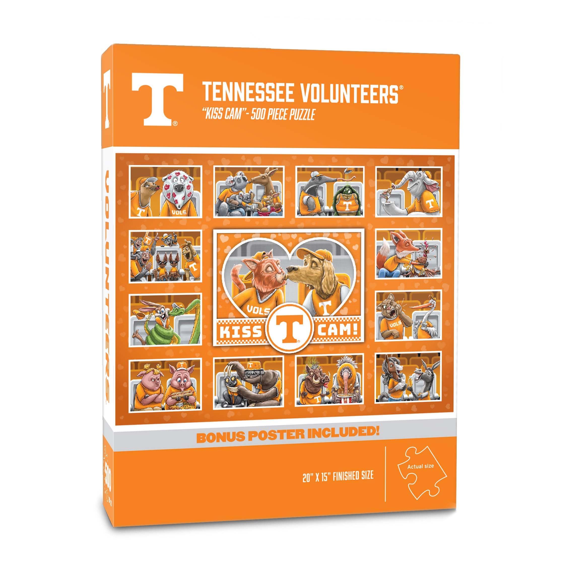 YouTheFan NCAA Tennessee Volunteers Kiss Cam 500pc Puzzle - Sports Collectibles, Sports Memorabilia, Sports Fan Shop, Sports Gifts