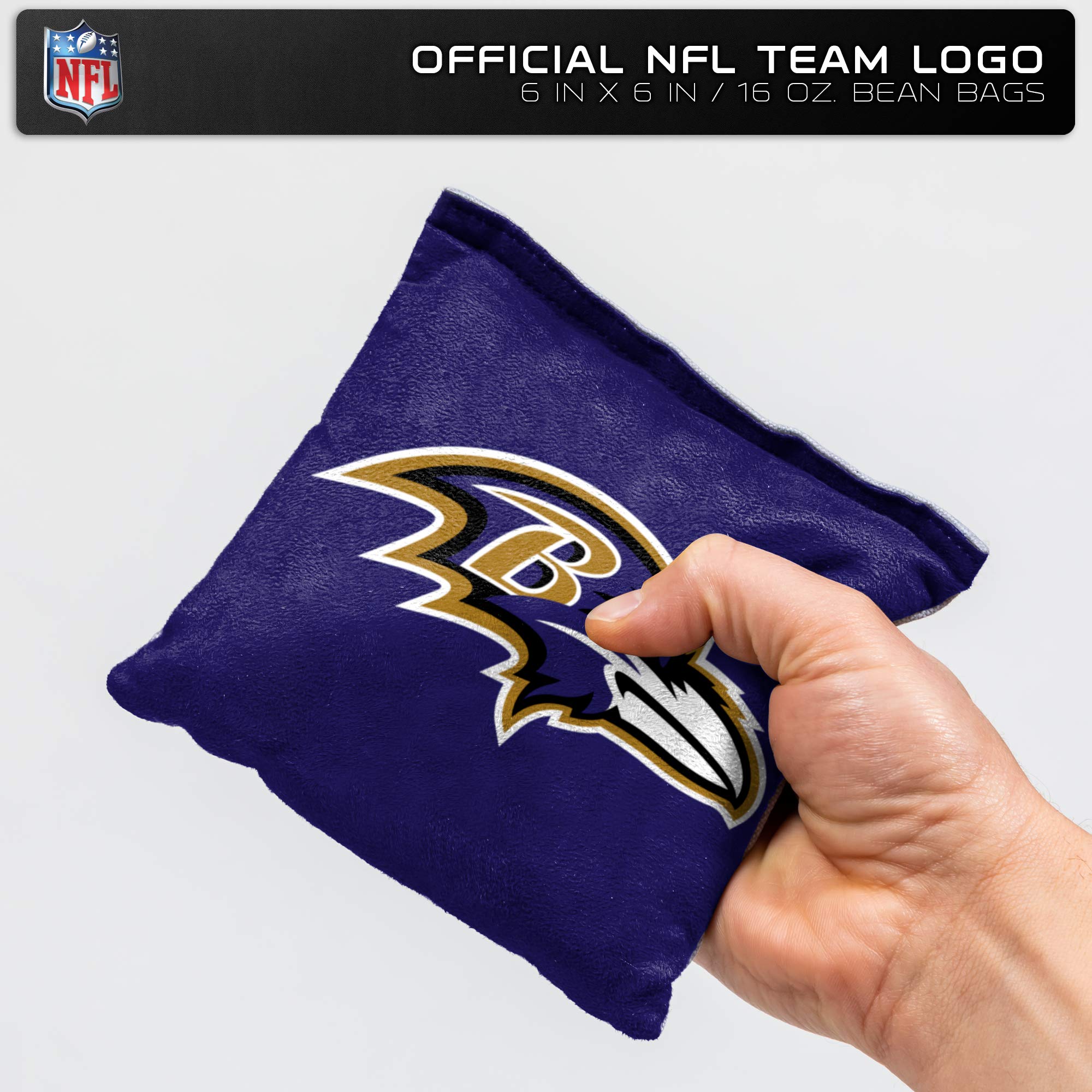 Wild Sports NFL Baltimore Ravens 8pk Dual Sided Bean Bags, Team Color - Sports Collectibles, Sports Memorabilia, Sports Fan Shop, Sports Gifts