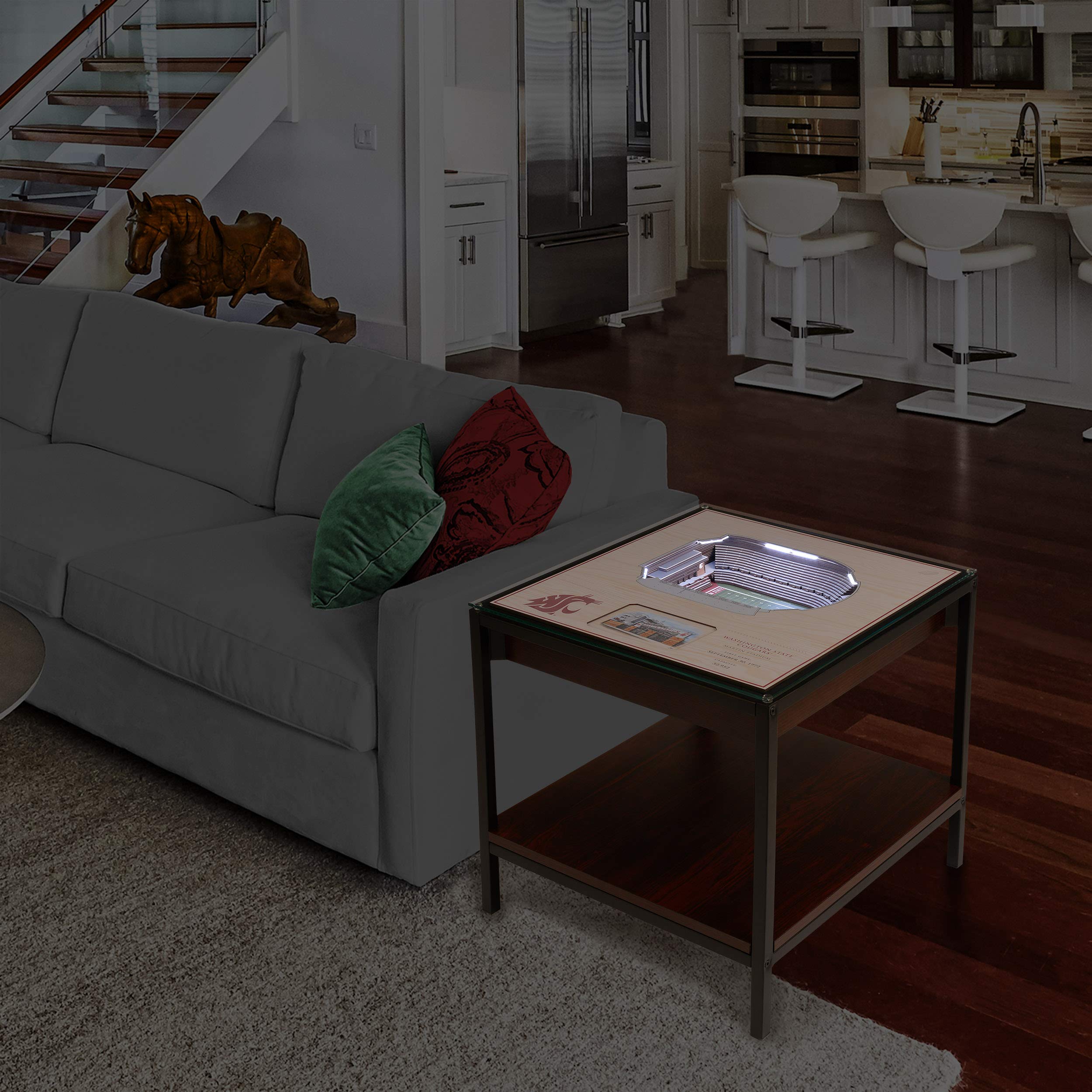 YouTheFan NCAA Washington State Cougars 25-Layer StadiumViews Lighted End Table - Martin Stadium - Sports Collectibles, Sports Memorabilia, Sports Fan Shop, Sports Gifts