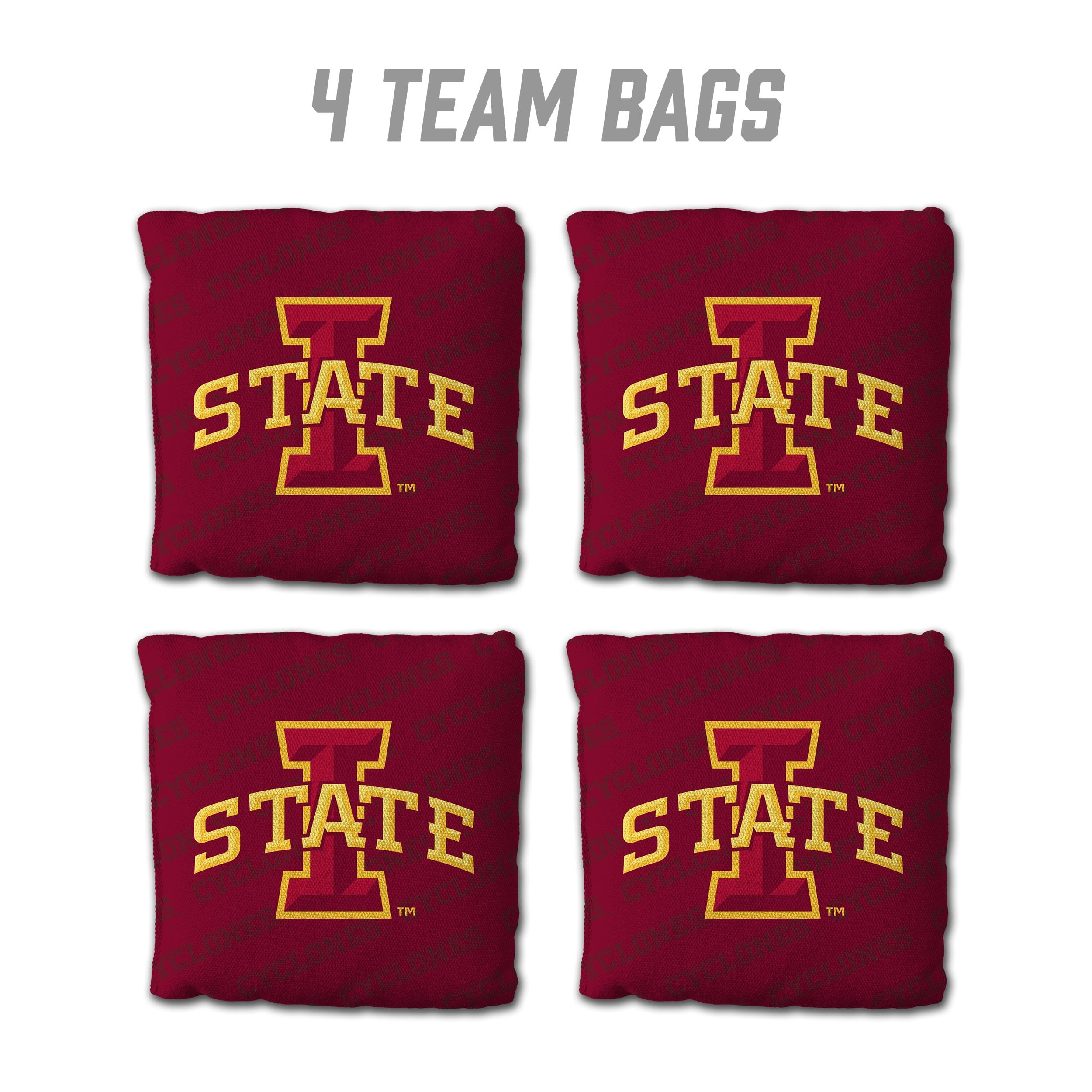 YouTheFan NCAA Iowa State Cyclones Cornhole Bags - 4PK - Maroon - Sports Collectibles, Sports Memorabilia, Sports Fan Shop, Sports Gifts