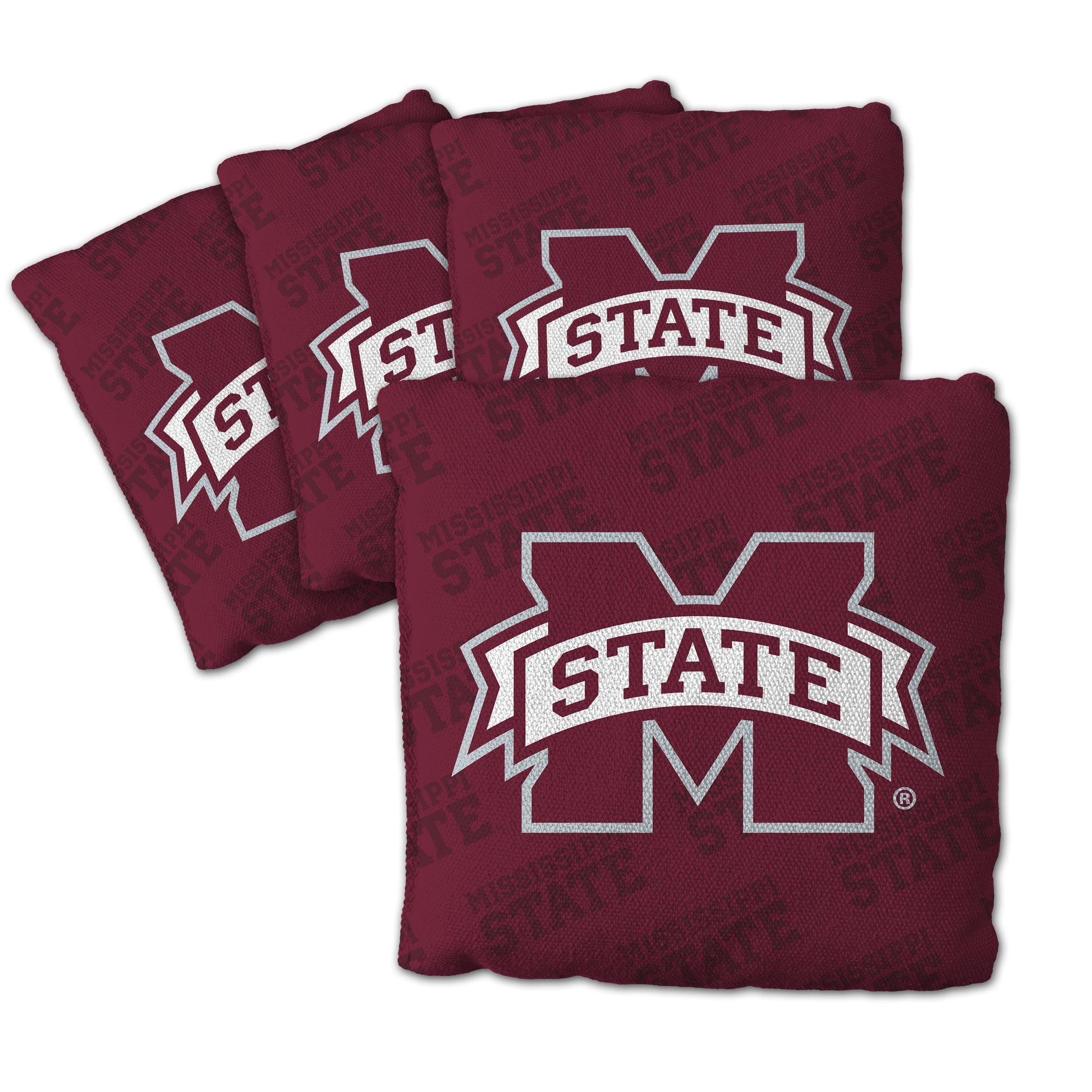 YouTheFan NCAA Mississippi State Bulldogs Cornhole Bags - 4PK - Maroon - Sports Collectibles, Sports Memorabilia, Sports Fan Shop, Sports Gifts