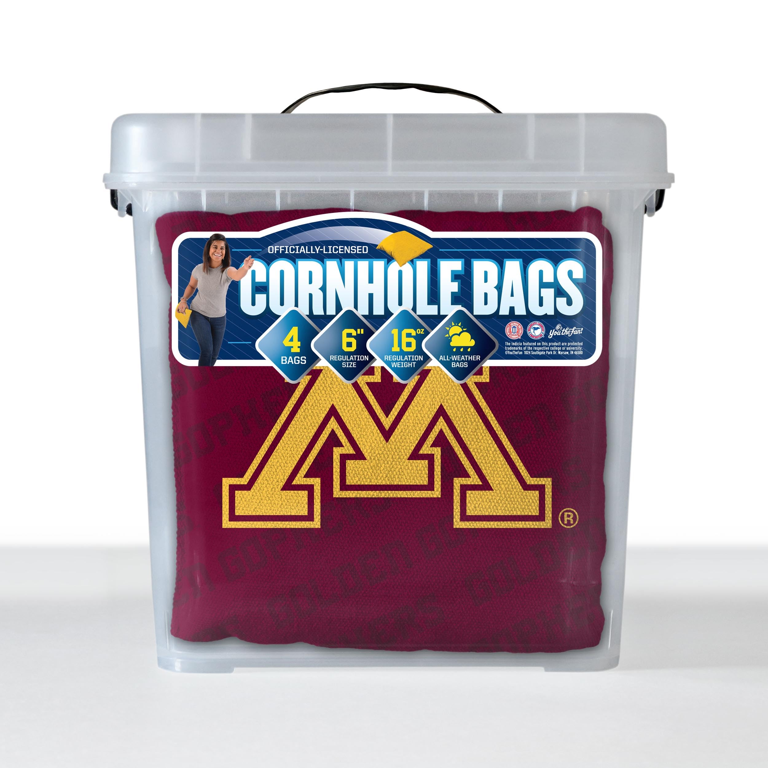 YouTheFan NCAA Minnesota Golden Gophers Cornhole Bags - 4PK - Maroon - Sports Collectibles, Sports Memorabilia, Sports Fan Shop, Sports Gifts