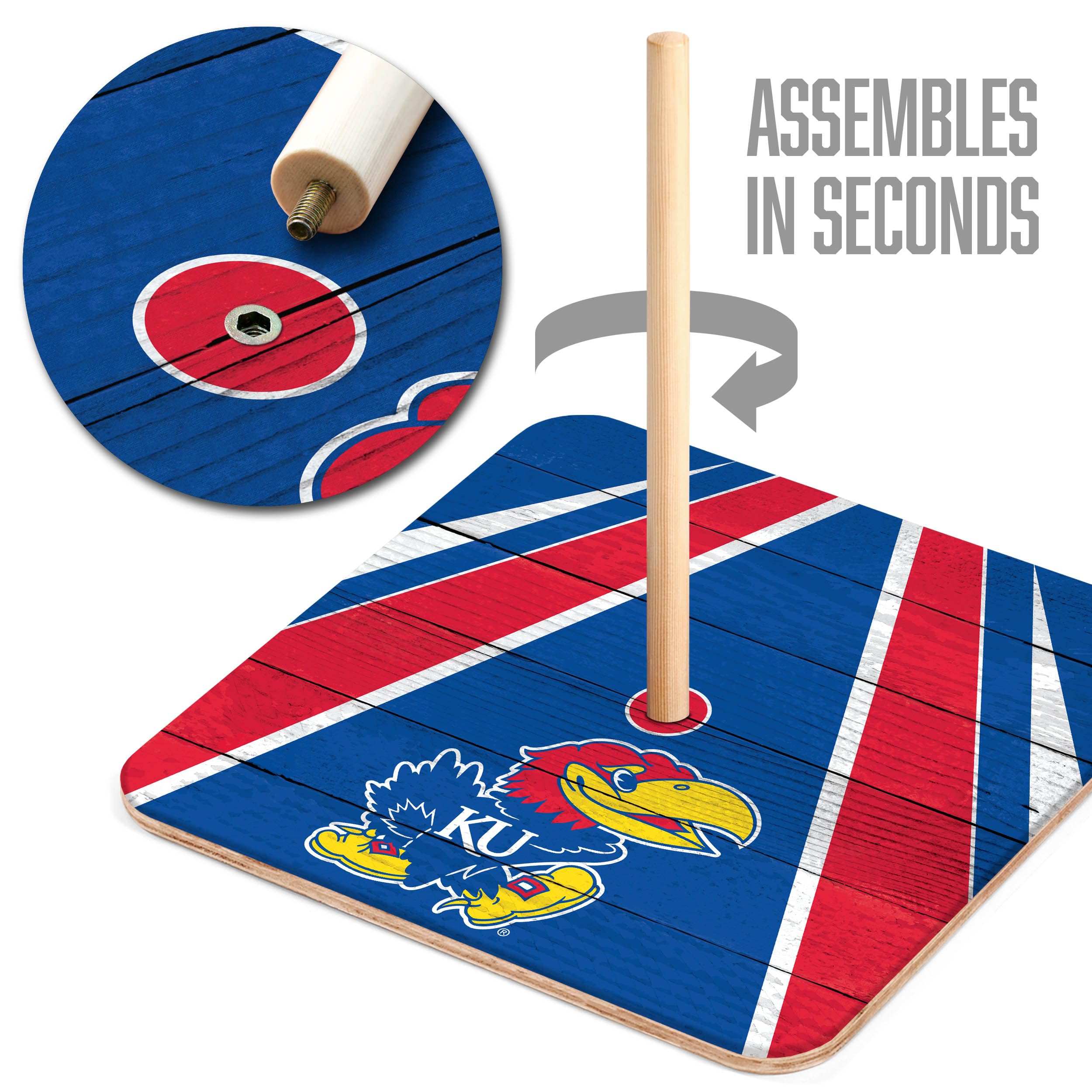 YouTheFan NCAA Kansas Jayhawks Horseshoe Bags - Sports Collectibles, Sports Memorabilia, Sports Fan Shop, Sports Gifts