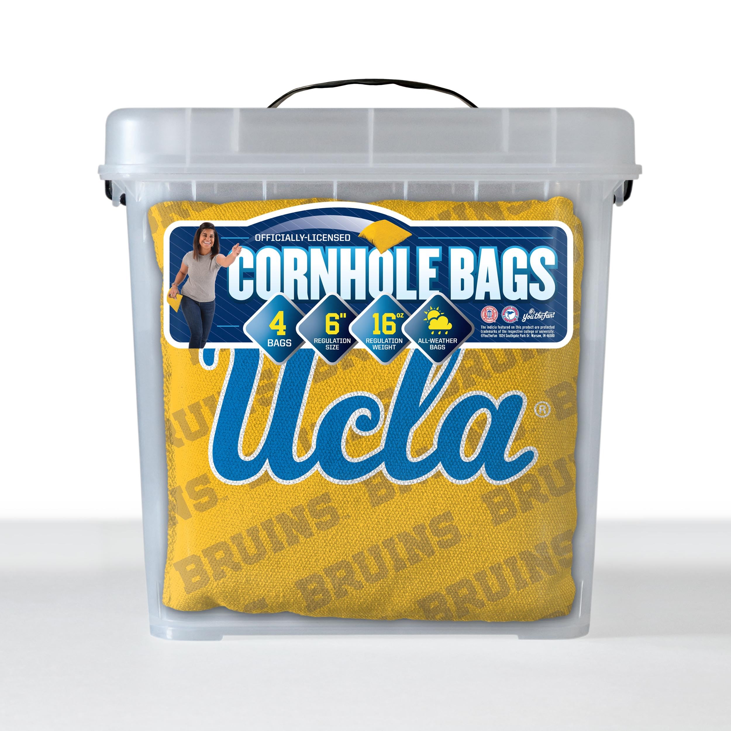 YouTheFan NCAA UCLA Bruins Cornhole Bags - 4PK - Yellow - Sports Collectibles, Sports Memorabilia, Sports Fan Shop, Sports Gifts