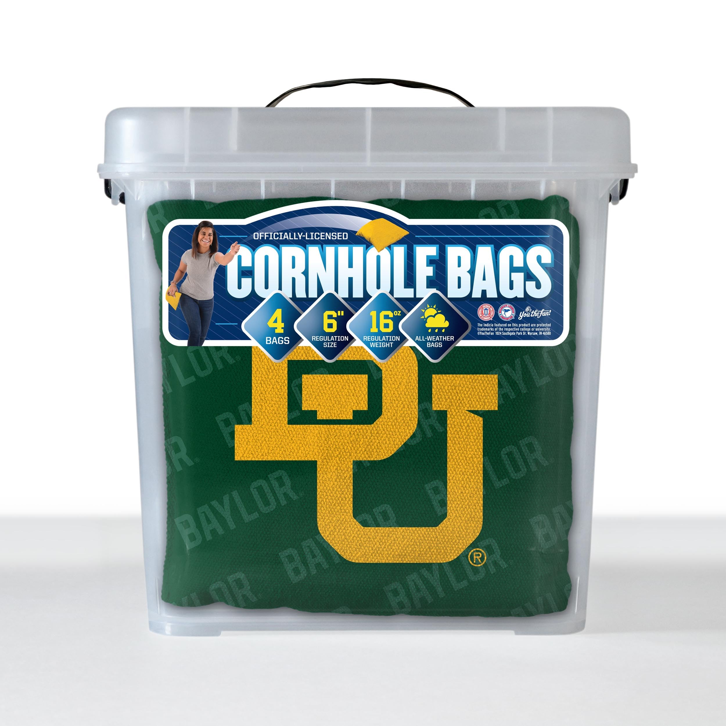 YouTheFan NCAA Baylor Bears Cornhole Bags - 4PK - Green - Sports Collectibles, Sports Memorabilia, Sports Fan Shop, Sports Gifts
