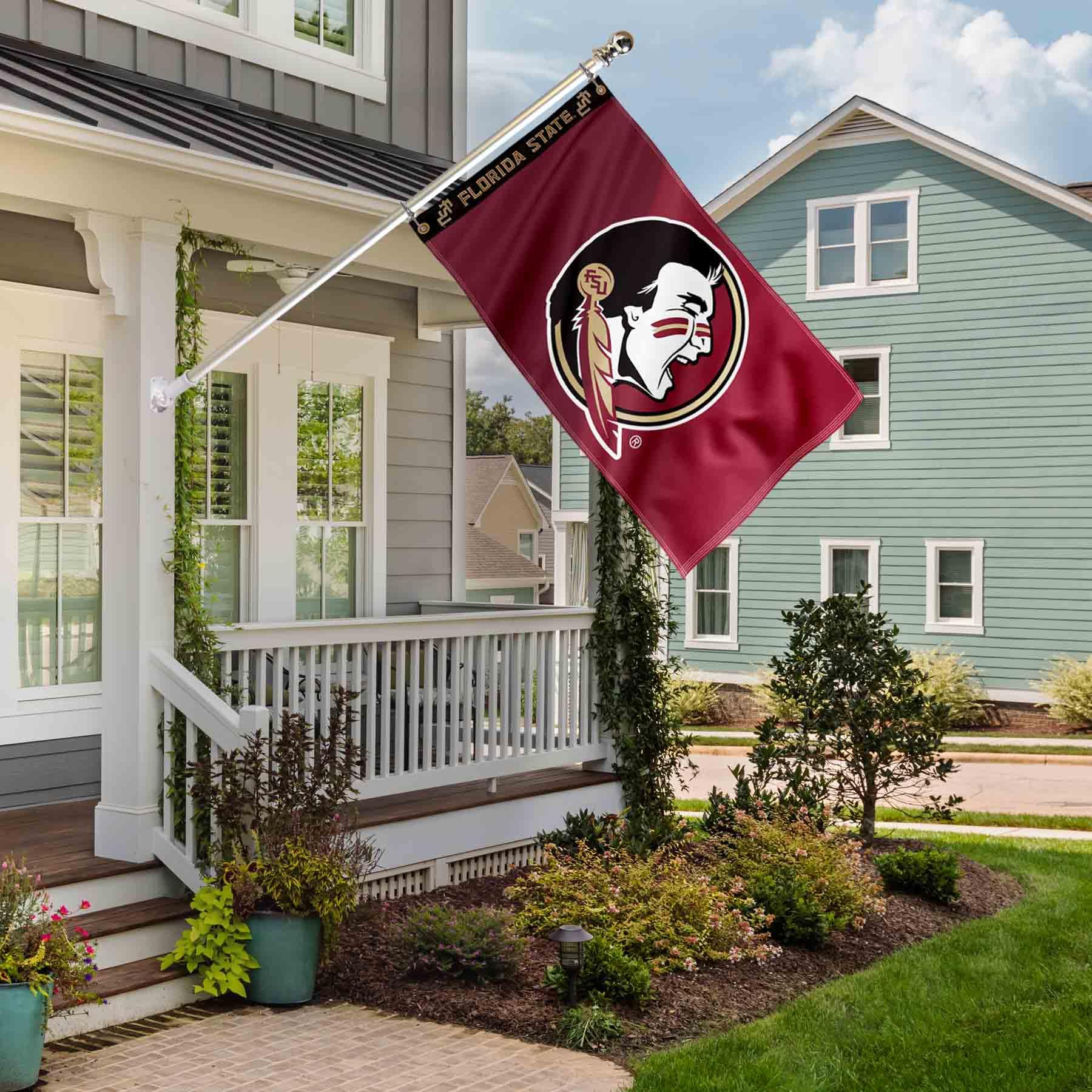College Flags & Banners Co. Florida State FSU Noles Printed Header 3x5 Foot Banner Flag - Sports Collectibles, Sports Memorabilia, Sports Fan Shop, Sports Gifts