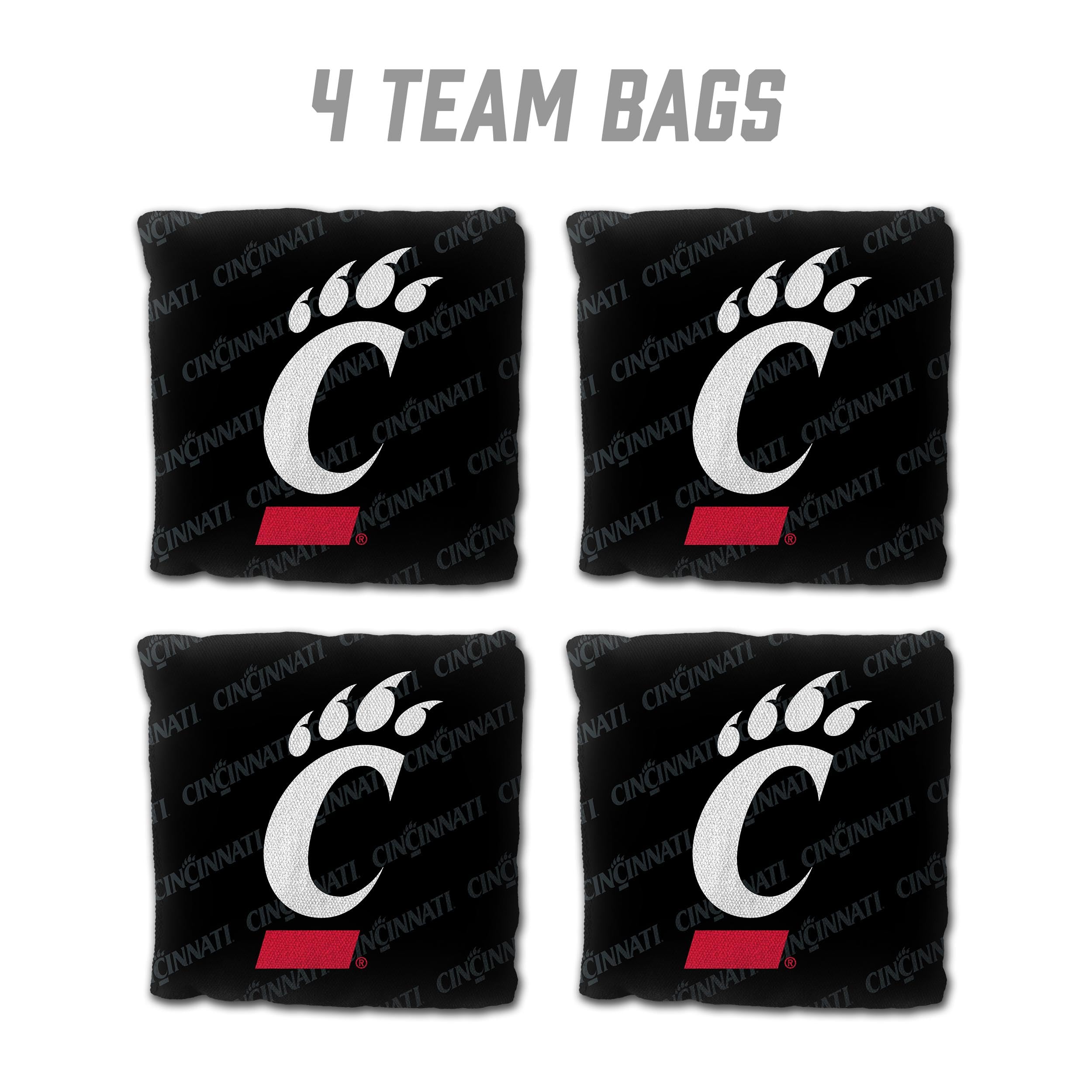 YouTheFan NCAA Cincinnati Bearcats Cornhole Bags - 4PK - Black - Sports Collectibles, Sports Memorabilia, Sports Fan Shop, Sports Gifts