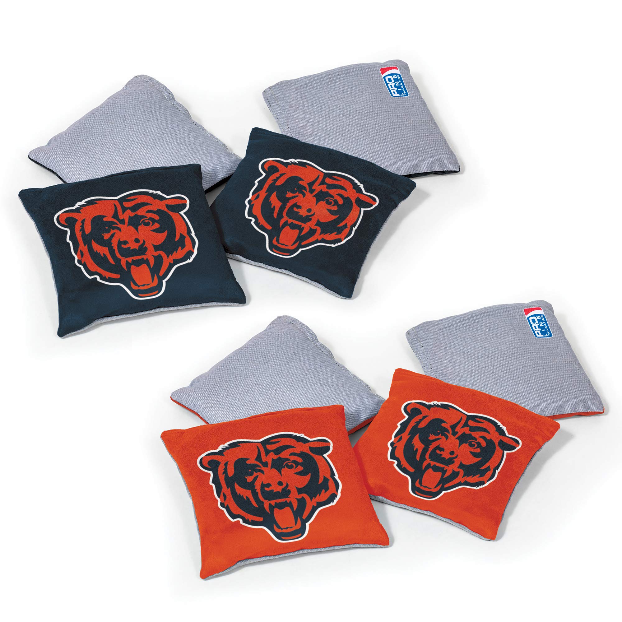 Wild Sports NFL Chicago Bears 8pk Dual Sided Bean Bags, Team Color - Sports Collectibles, Sports Memorabilia, Sports Fan Shop, Sports Gifts