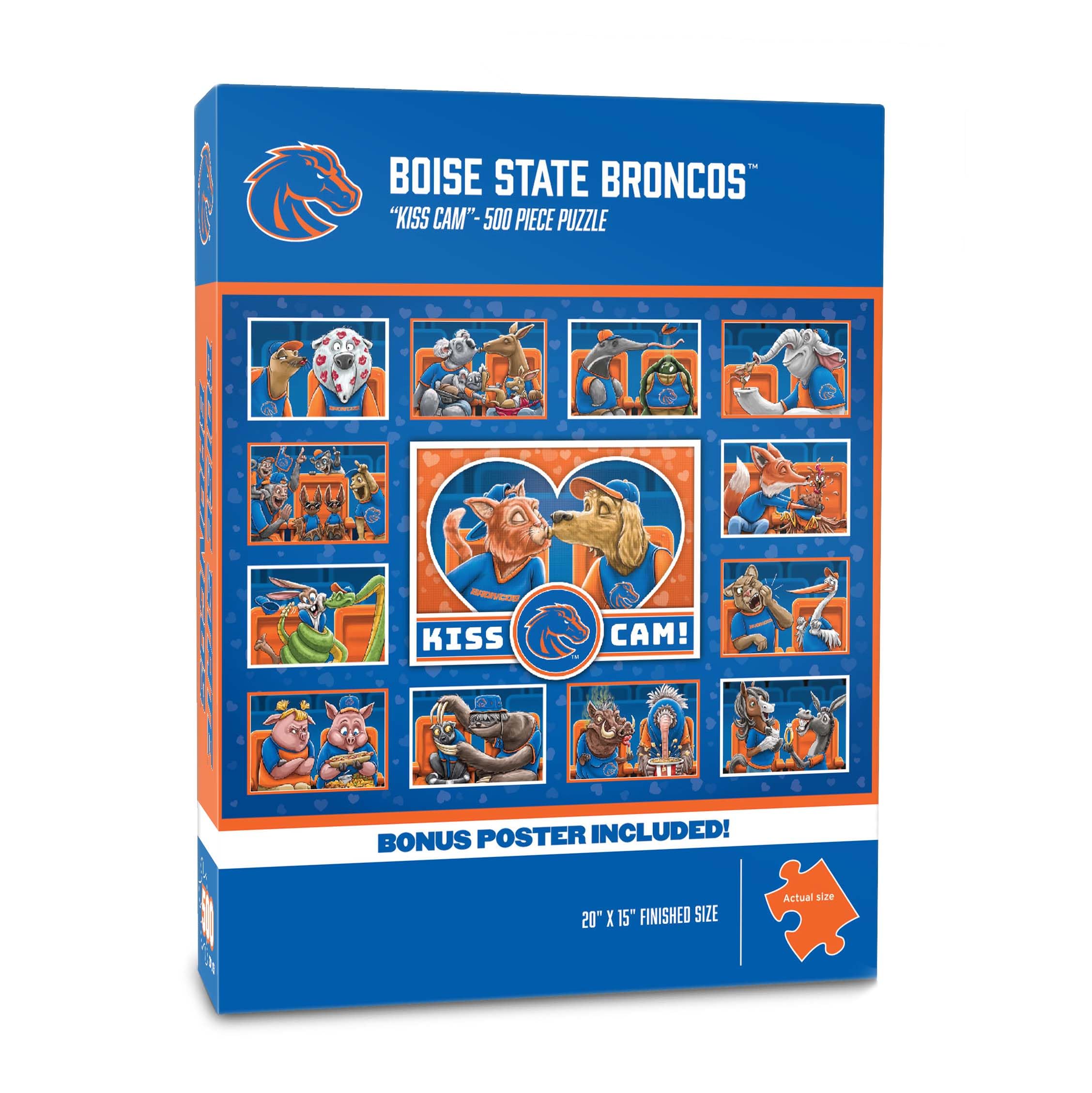 YouTheFan NCAA Boise State Broncos Kiss Cam 500pc Puzzle - Sports Collectibles, Sports Memorabilia, Sports Fan Shop, Sports Gifts
