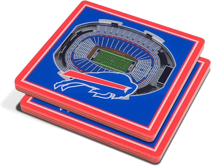 YouTheFan NFL Buffalo Bills 3D StadiumView Coasters - New Era Field - 757 Sports Collectibles