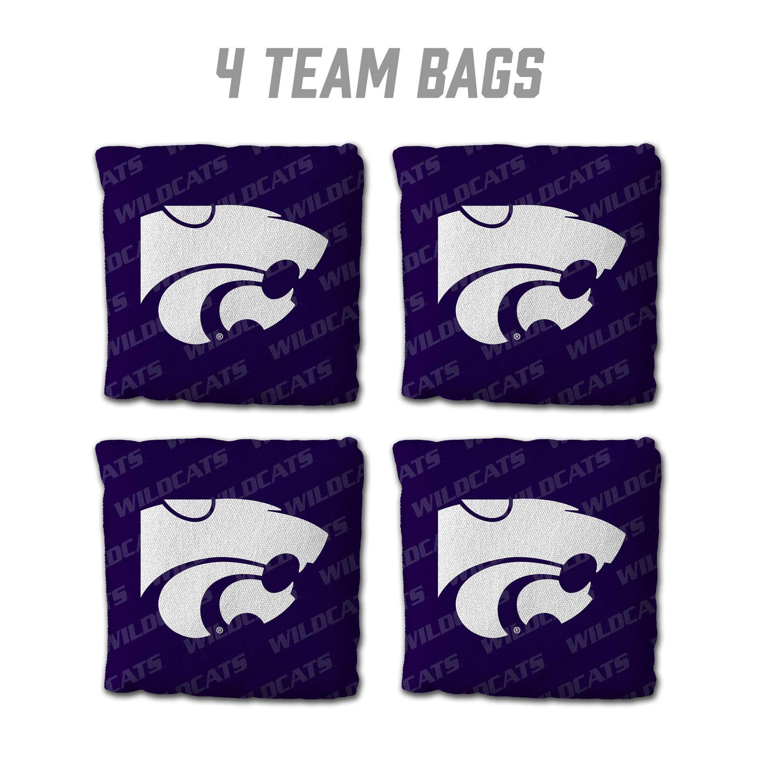 YouTheFan NCAA Kansas State Wildcats Cornhole Bags - 4PK - Purple - Sports Collectibles, Sports Memorabilia, Sports Fan Shop, Sports Gifts