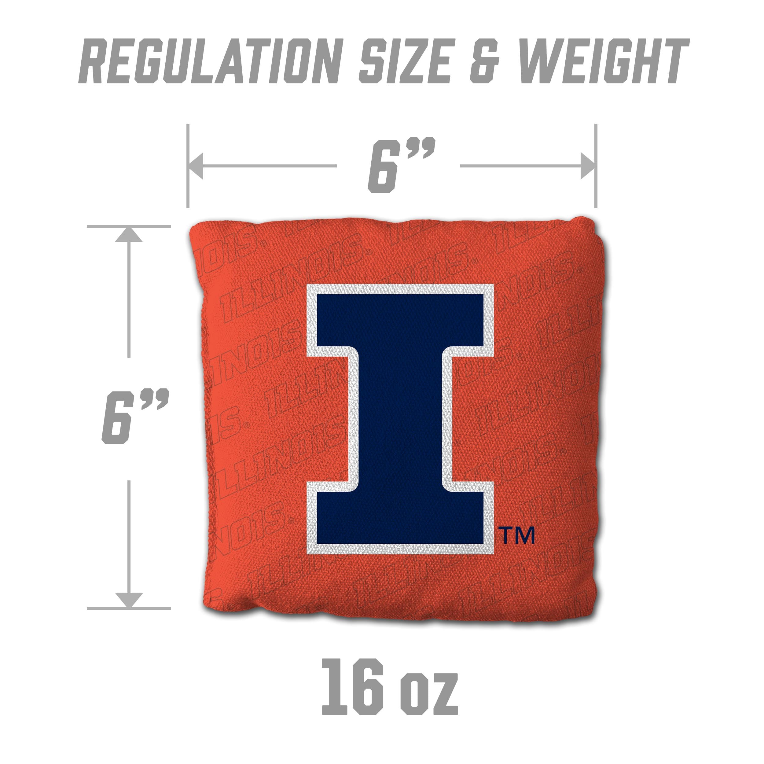 YouTheFan NCAA Illinois Fighting Illini Cornhole Bags - 4PK - Orange - Sports Collectibles, Sports Memorabilia, Sports Fan Shop, Sports Gifts