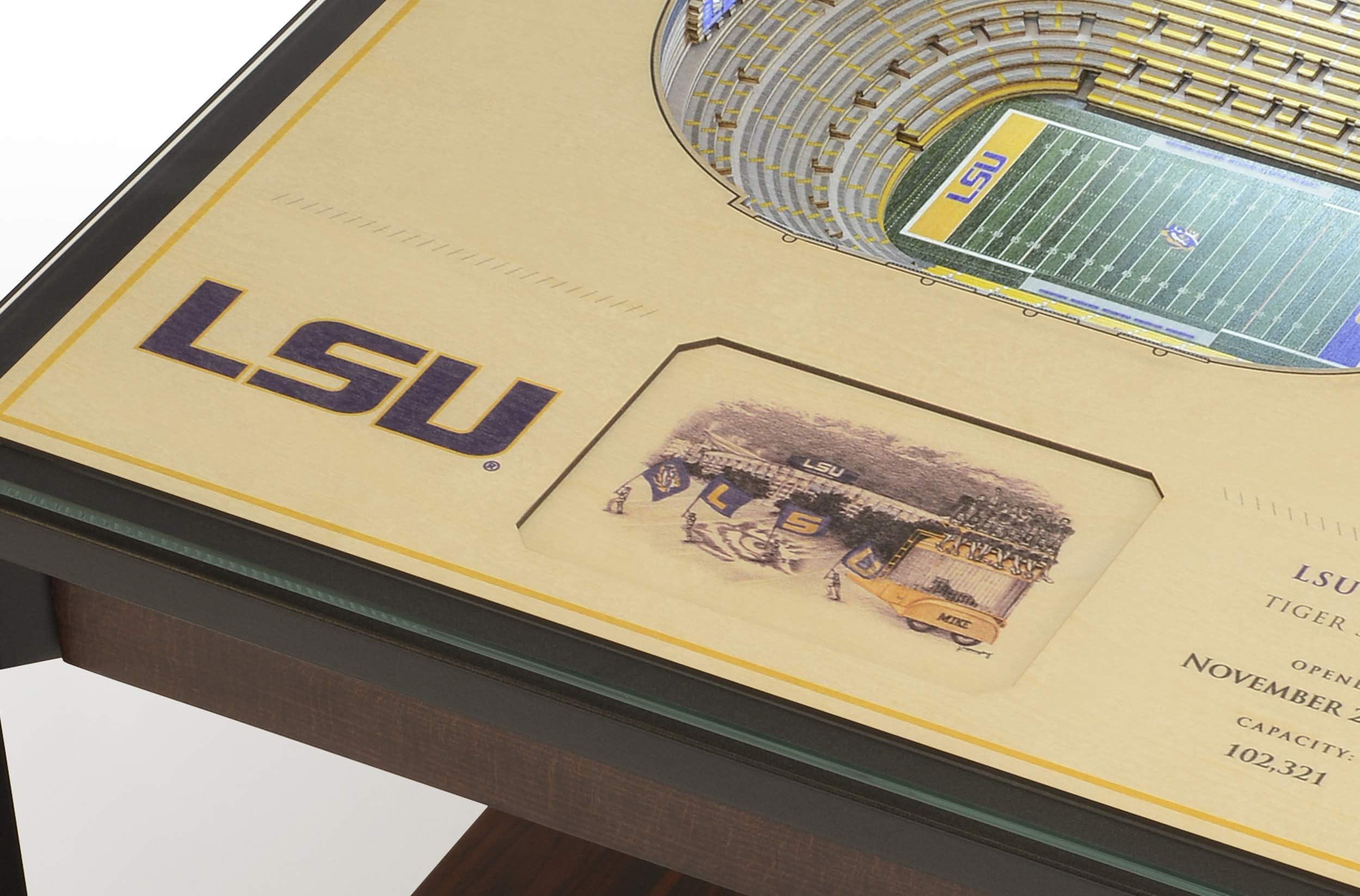 YouTheFan NCAA LSU Tigers 25-Layer StadiumViews Lighted End Table - Tiger Stadium - Sports Collectibles, Sports Memorabilia, Sports Fan Shop, Sports Gifts