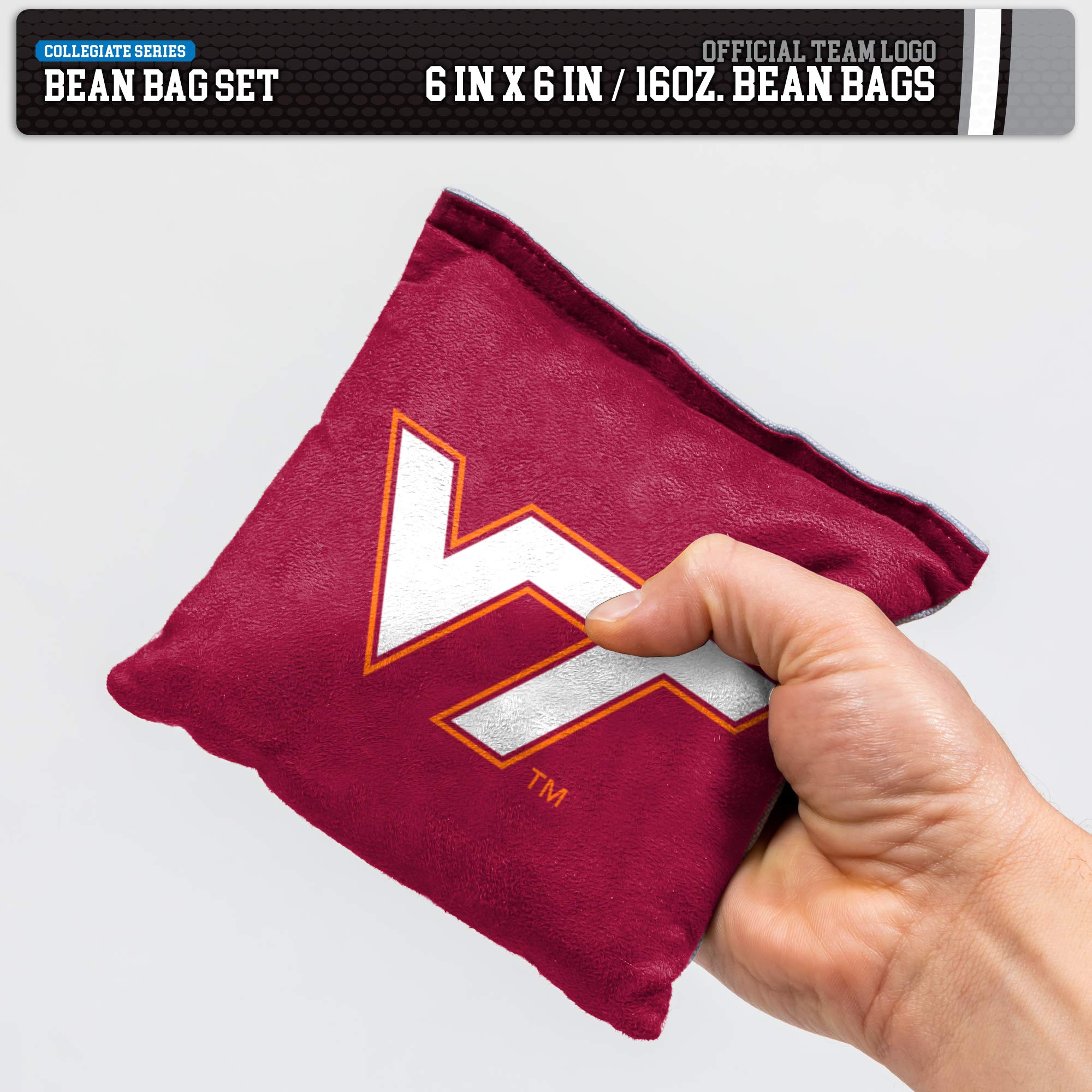 Wild Sports NCAA Virginia Tech Hokies 8pk Dual Sided Bean Bags, Team Color - Sports Collectibles, Sports Memorabilia, Sports Fan Shop, Sports Gifts
