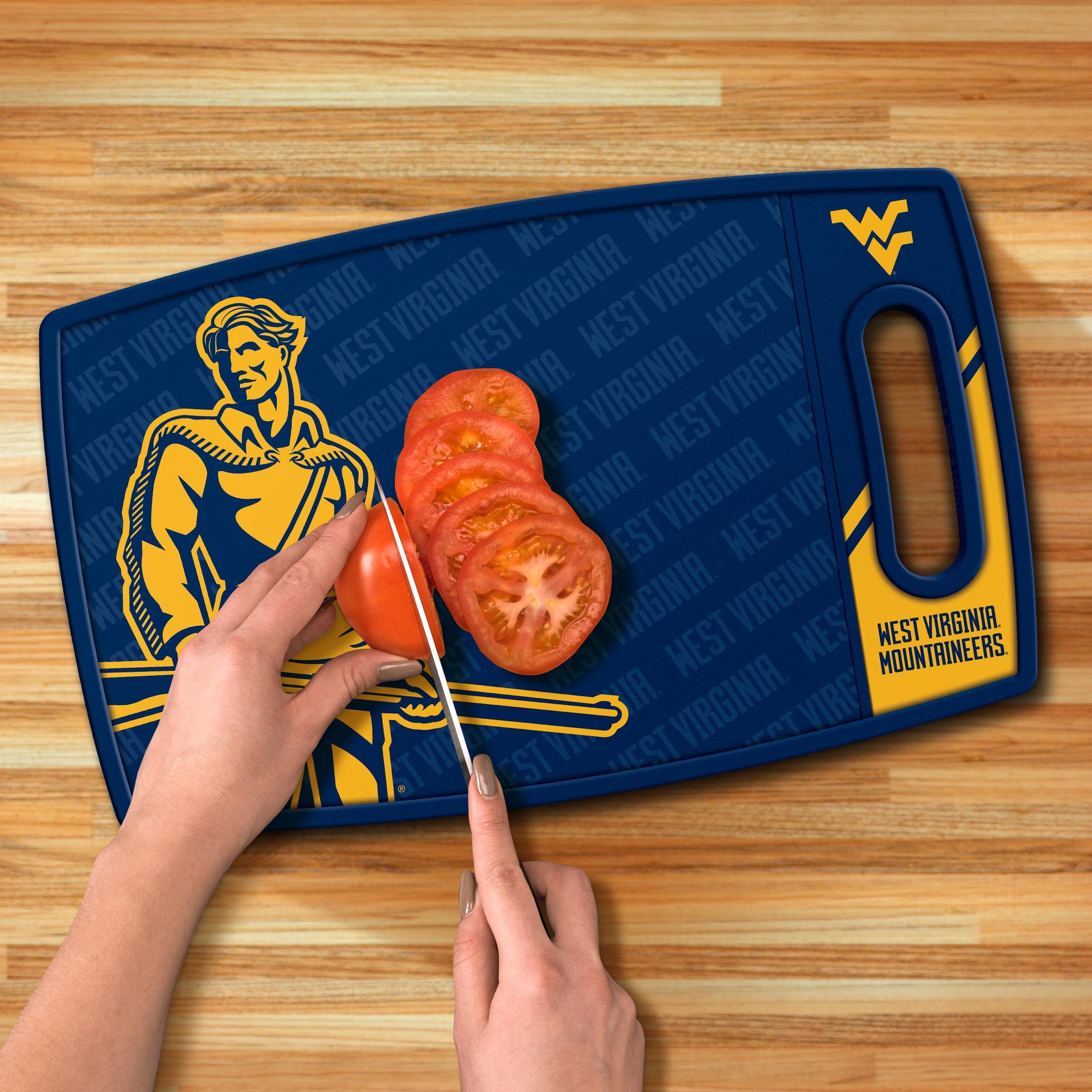 YouTheFan NCAA West Virginia Mountaineers Logo Series Cutting Board - Sports Collectibles, Sports Memorabilia, Sports Fan Shop, Sports Gifts