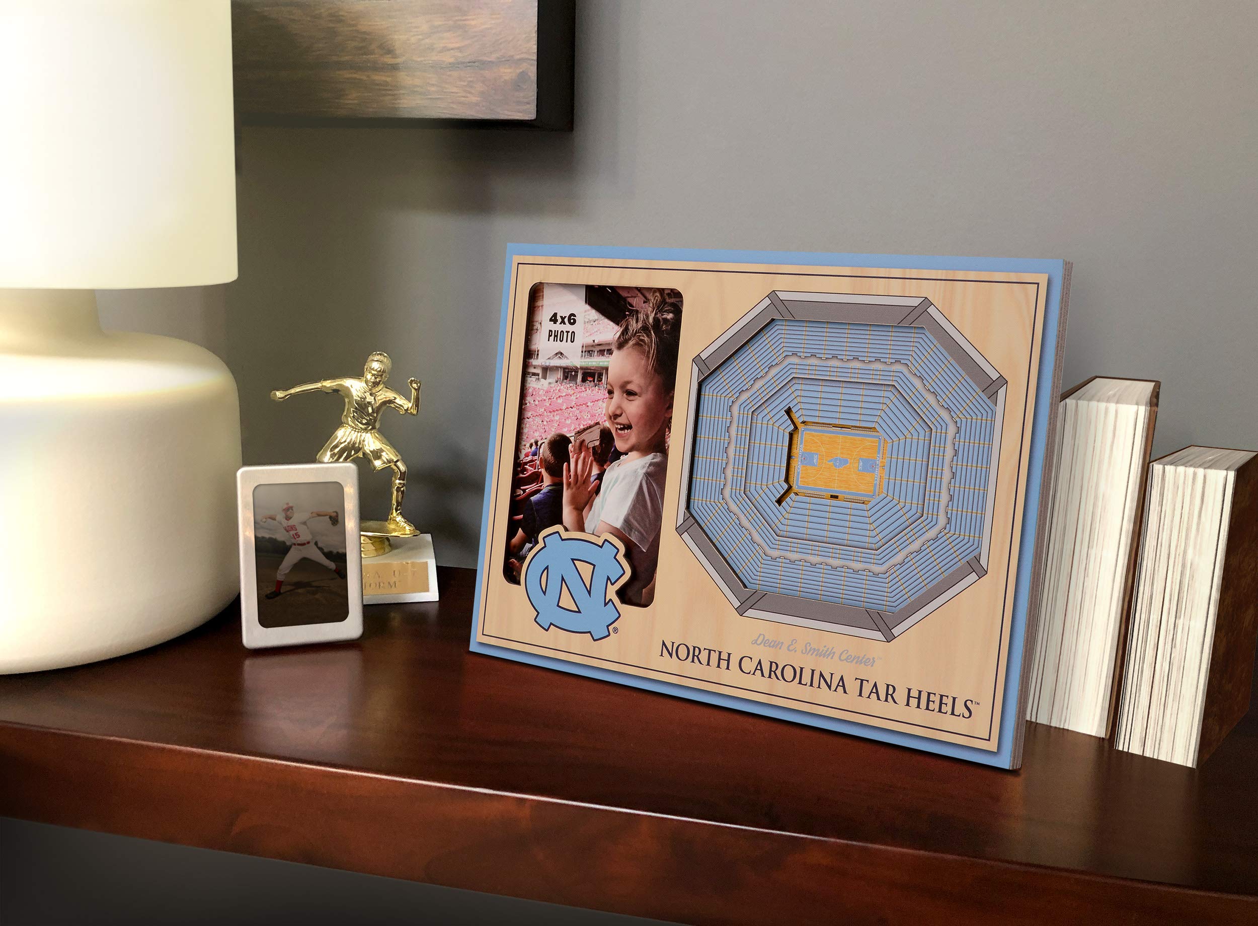 YouTheFan NCAA North Carolina Tar Heels 3D StadiumView Picture Frame - Dean E. Smith Center, 12" x 8" - Sports Collectibles, Sports Memorabilia, Sports Fan Shop, Sports Gifts