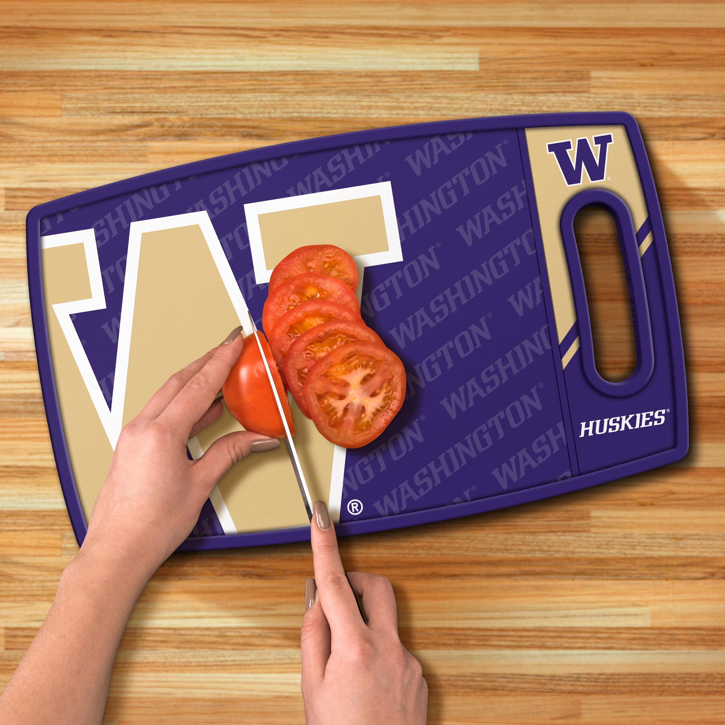 YouTheFan NCAA Washington Huskies Logo Series Cutting Board - Sports Collectibles, Sports Memorabilia, Sports Fan Shop, Sports Gifts