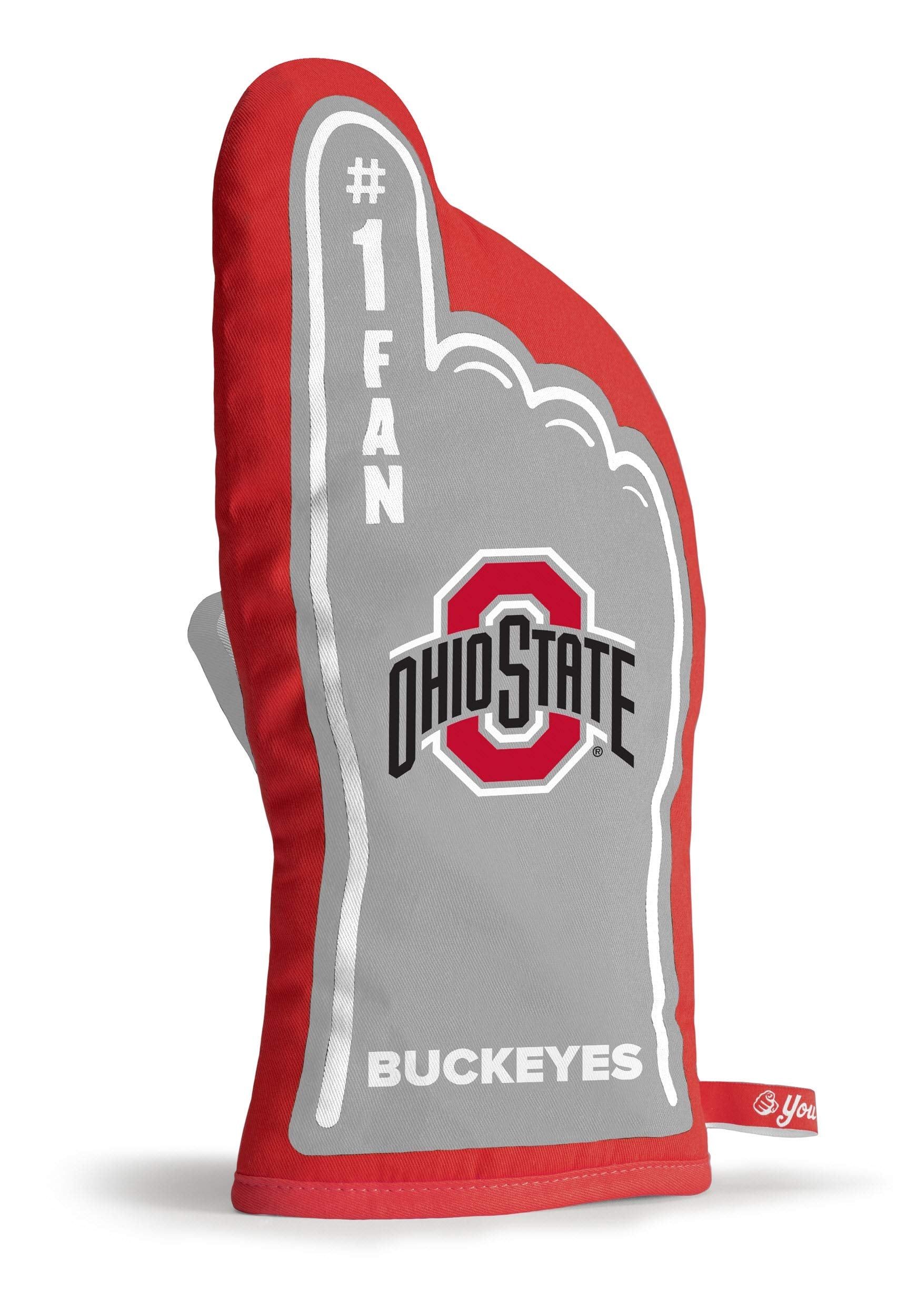 YouTheFan NCAA Ohio State Buckeyes #1 Oven Mitt , 13.25" x 6.5" - Sports Collectibles, Sports Memorabilia, Sports Fan Shop, Sports Gifts