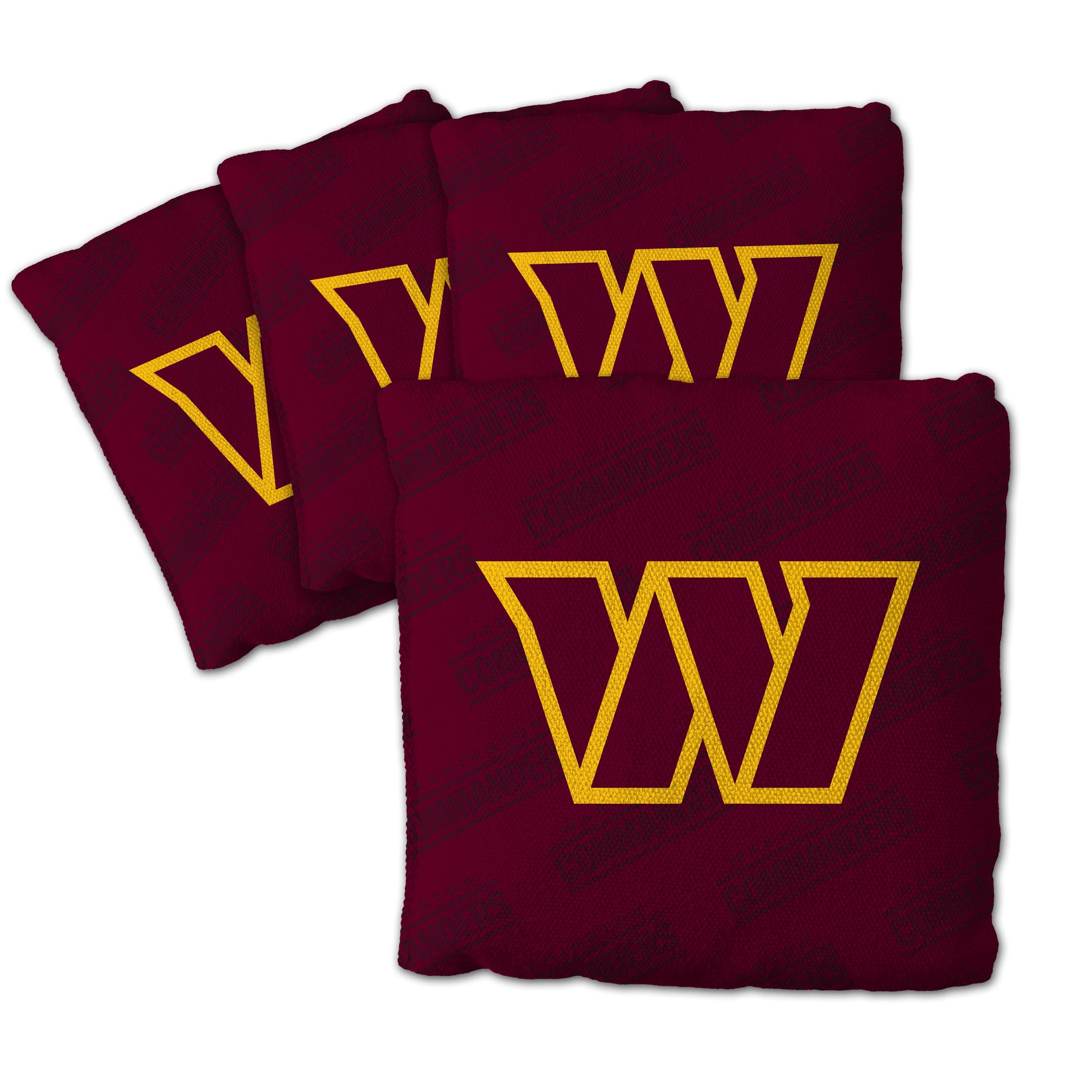 YouTheFan NFL Washington Commanders Cornhole Bags - 4PK - Maroon - Sports Collectibles, Sports Memorabilia, Sports Fan Shop, Sports Gifts