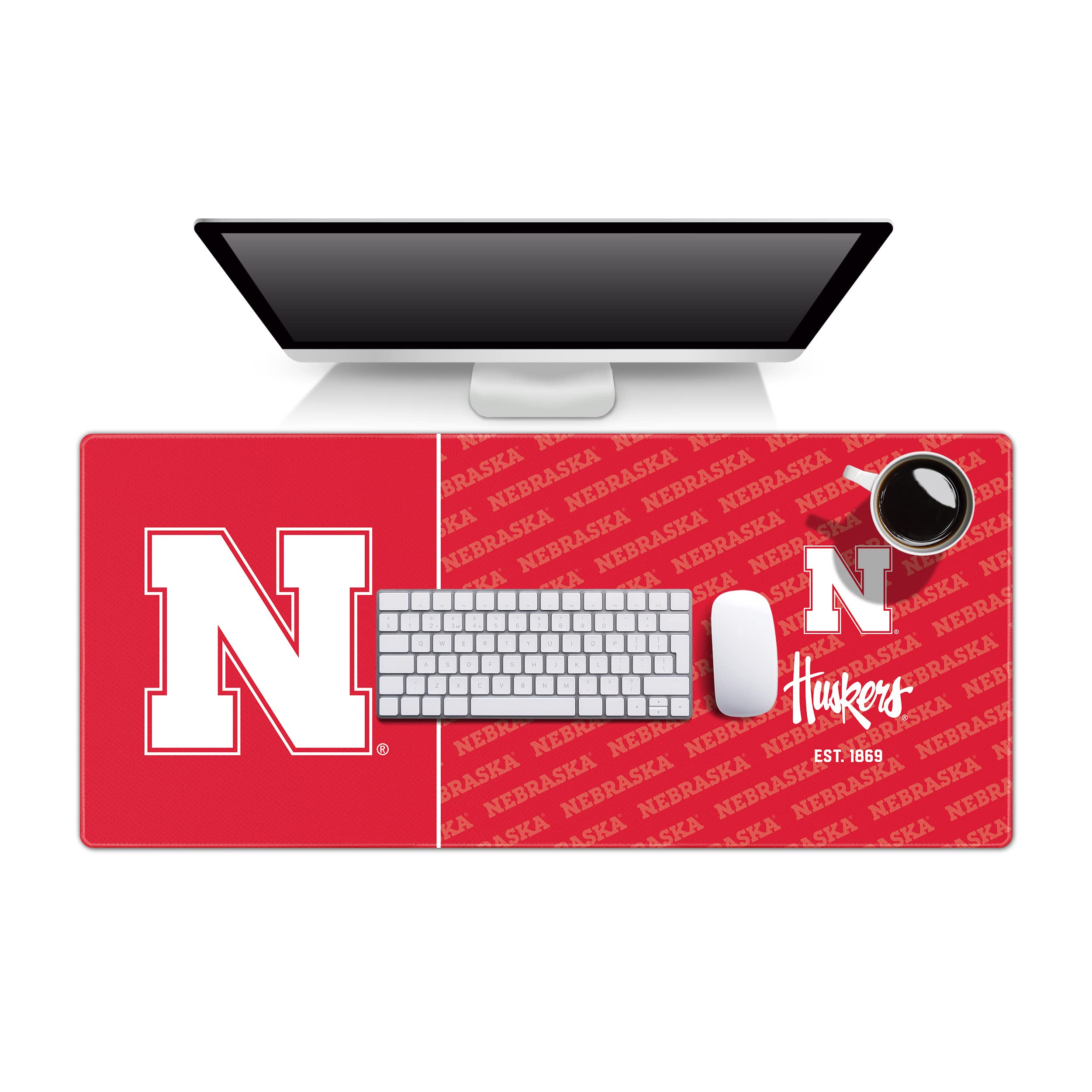 YouTheFan NCAA Nebraska Cornhuskers Logo Series Desk Pad - Sports Collectibles, Sports Memorabilia, Sports Fan Shop, Sports Gifts