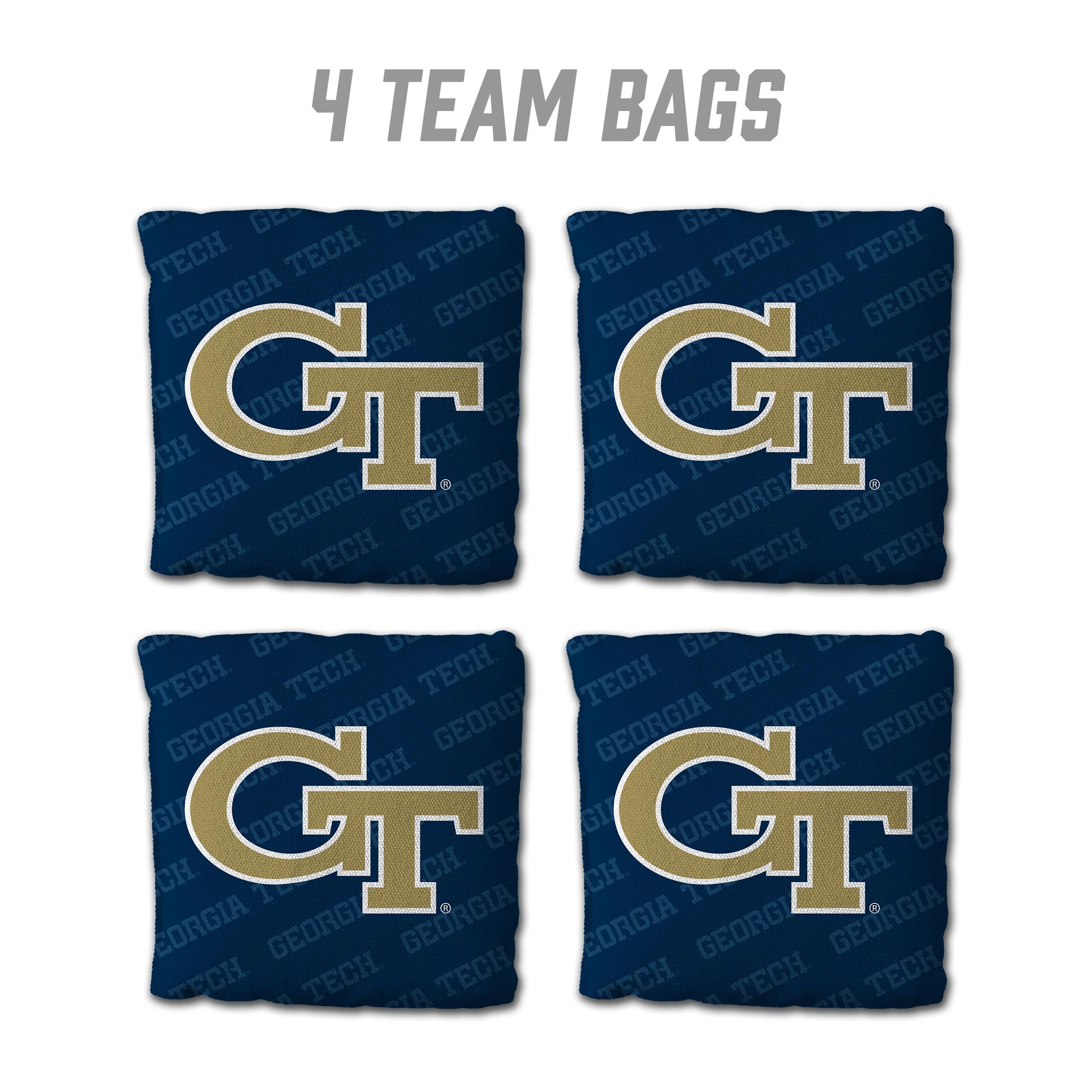 YouTheFan NCAA Georgia Tech Yellow Jackets Cornhole Bags - 4PK - Blue - Sports Collectibles, Sports Memorabilia, Sports Fan Shop, Sports Gifts