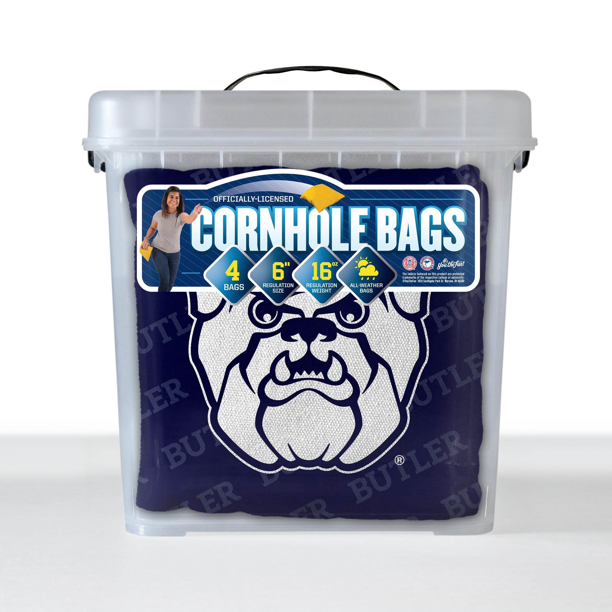 YouTheFan NCAA Butler Bulldogs Cornhole Bags - 4PK - Blue - Sports Collectibles, Sports Memorabilia, Sports Fan Shop, Sports Gifts