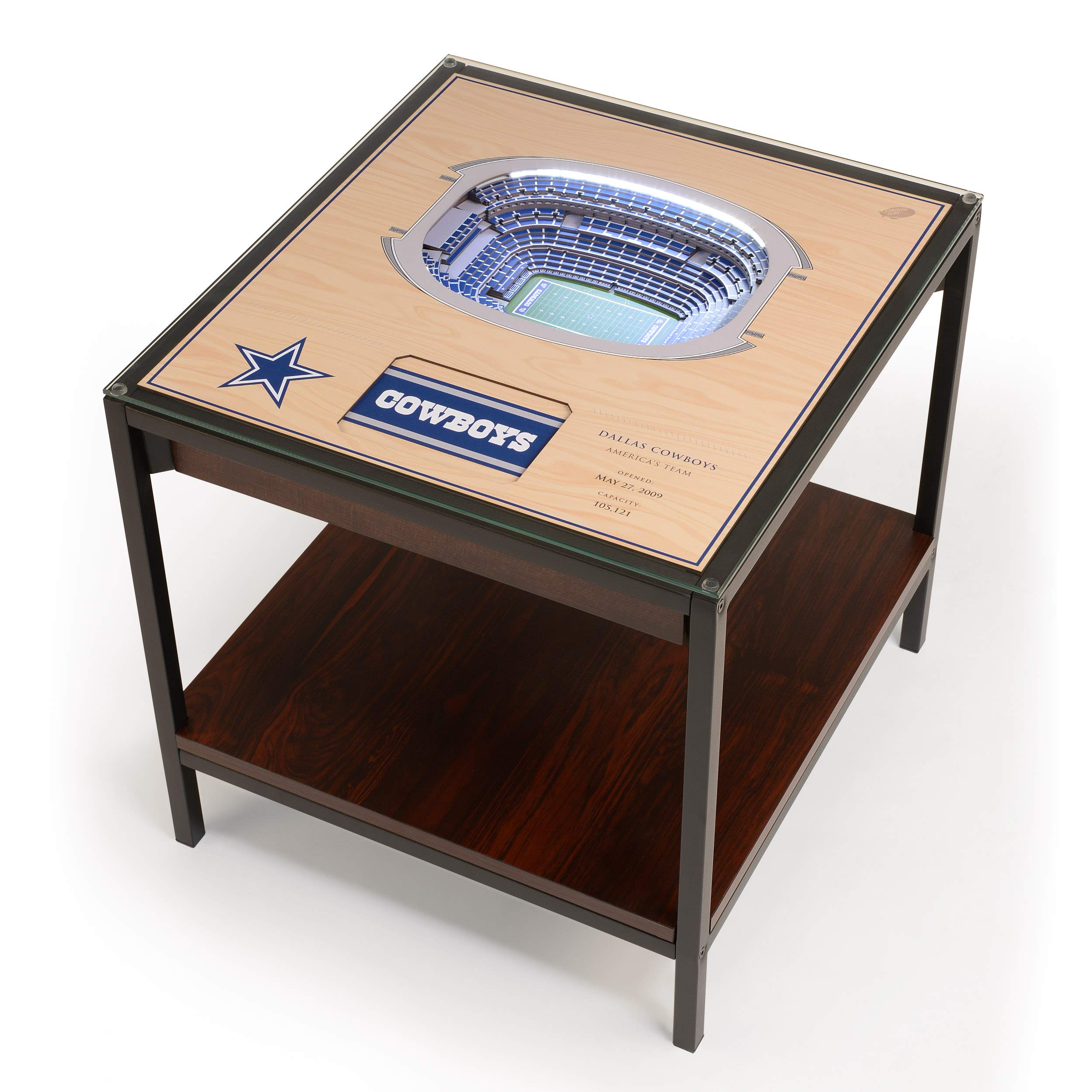 YouTheFan NFL Dallas Cowboys 25-Layer StadiumView Lighted End Table - Sports Collectibles, Sports Memorabilia, Sports Fan Shop, Sports Gifts