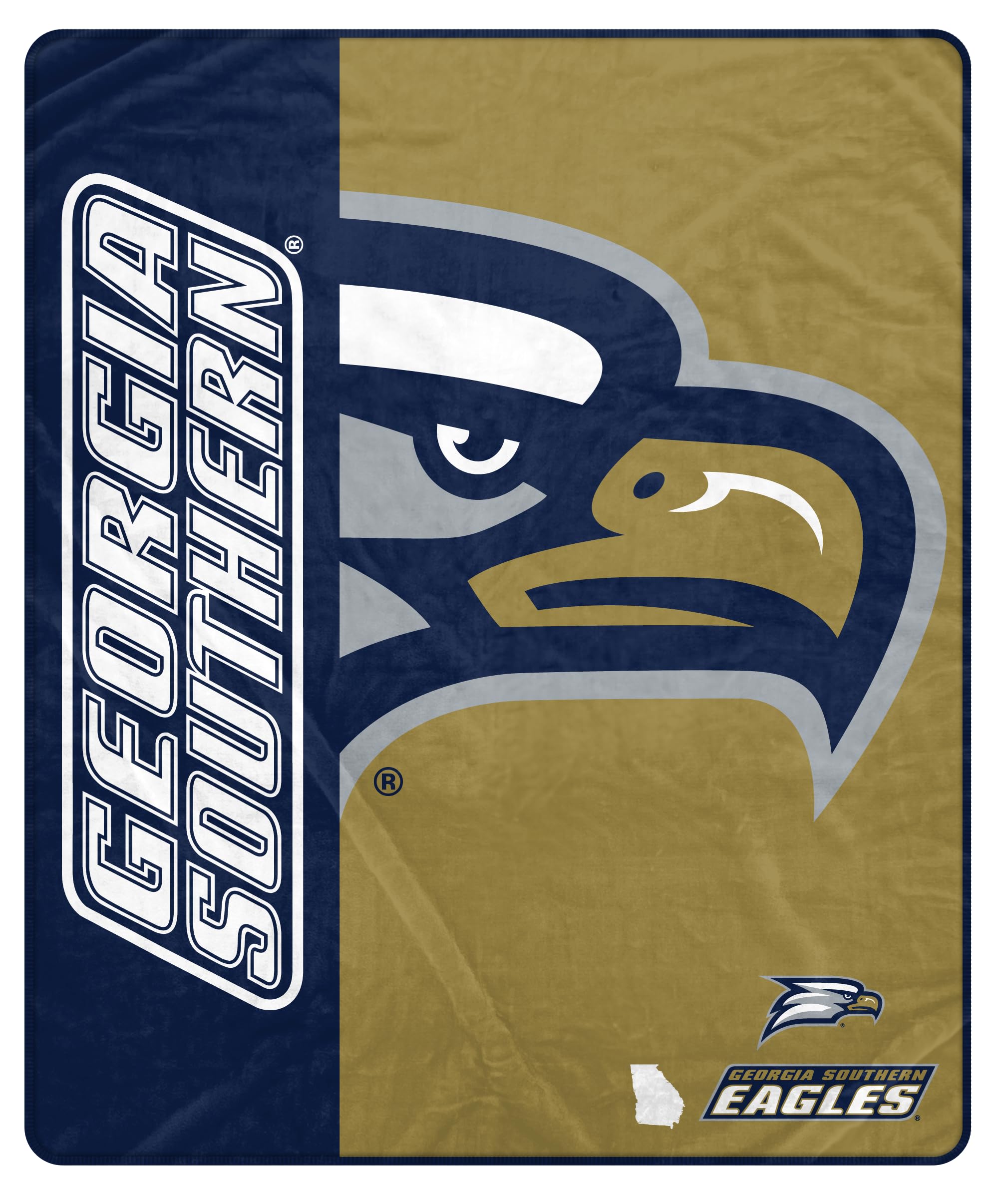 Proformance Home NCAA Georgia Southern Eagles Endzone Ultra Soft Tailgate Throw - Sports Gifts, Sports Memorabilia, Sports Collectibles, Fan Shop