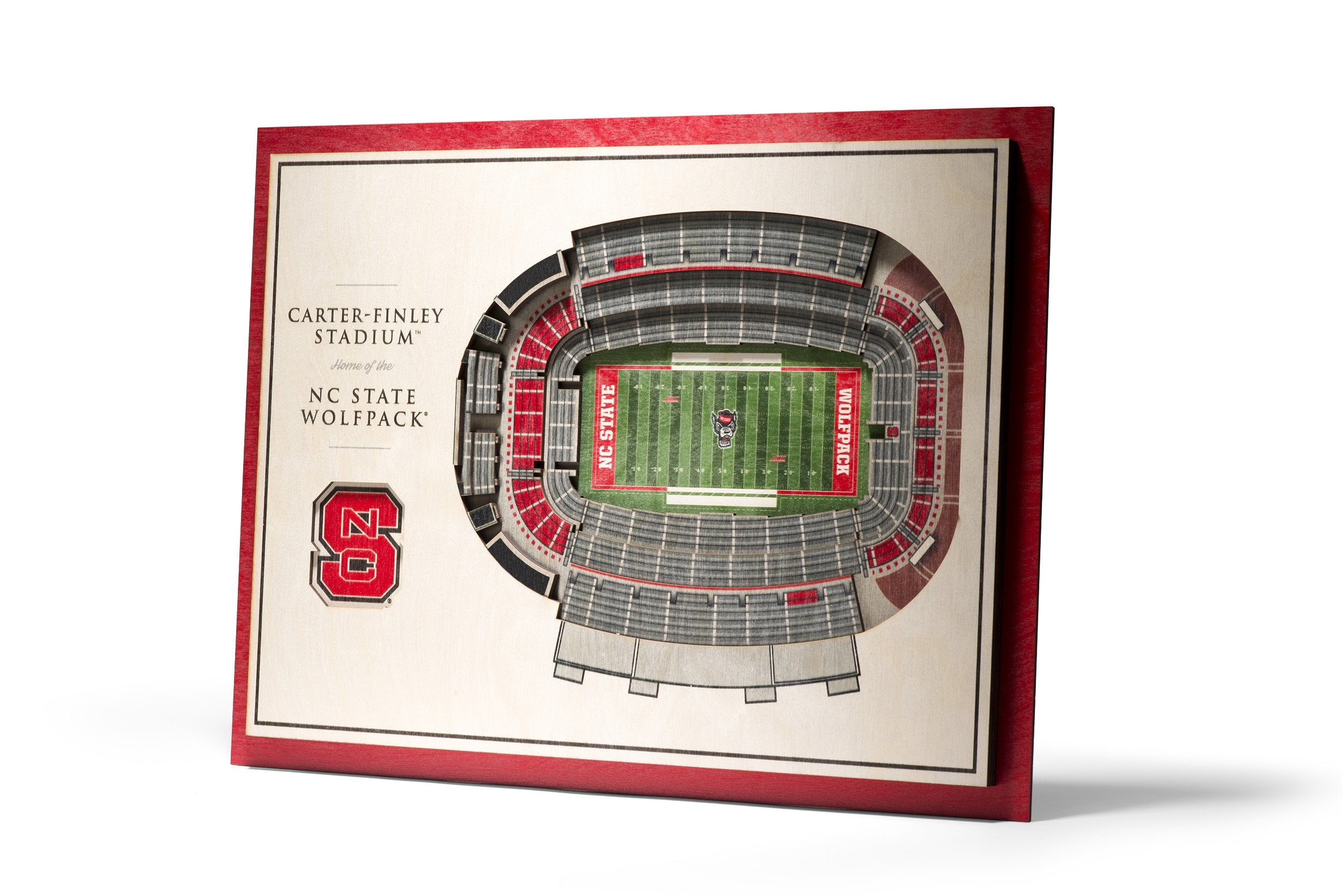 YouTheFan NCAA NC State Wolfpack 5-Layer StadiumView 3D Wall Art - Carter-Finley Stadium - Sports Collectibles, Sports Memorabilia, Sports Fan Shop, Sports Gifts