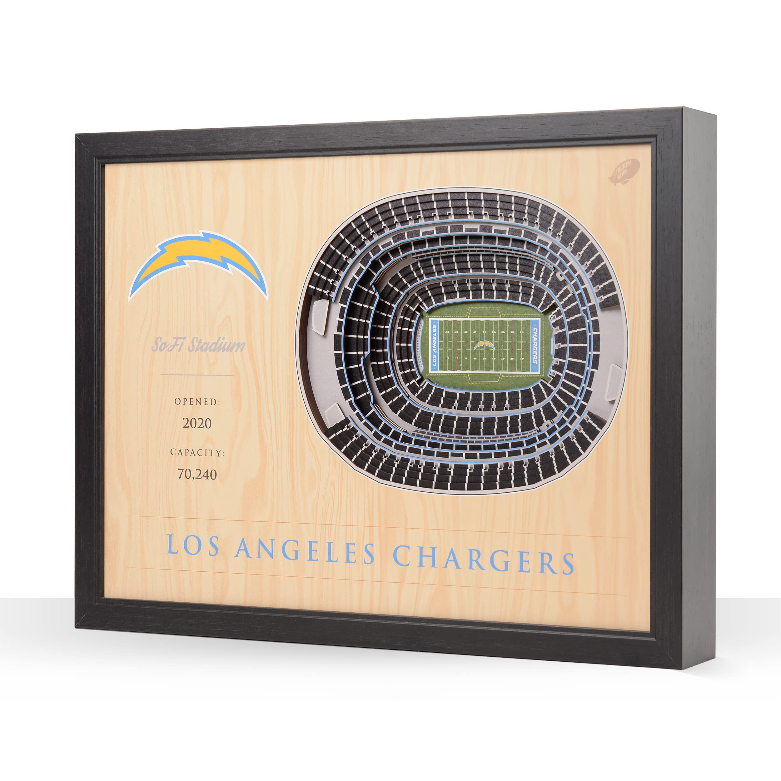 YouTheFan NFL Los Angeles Chargers 25-Layer StadiumViews 3D Wall Art - SoFi Stadium - Sports Collectibles, Sports Memorabilia, Sports Fan Shop, Sports Gifts