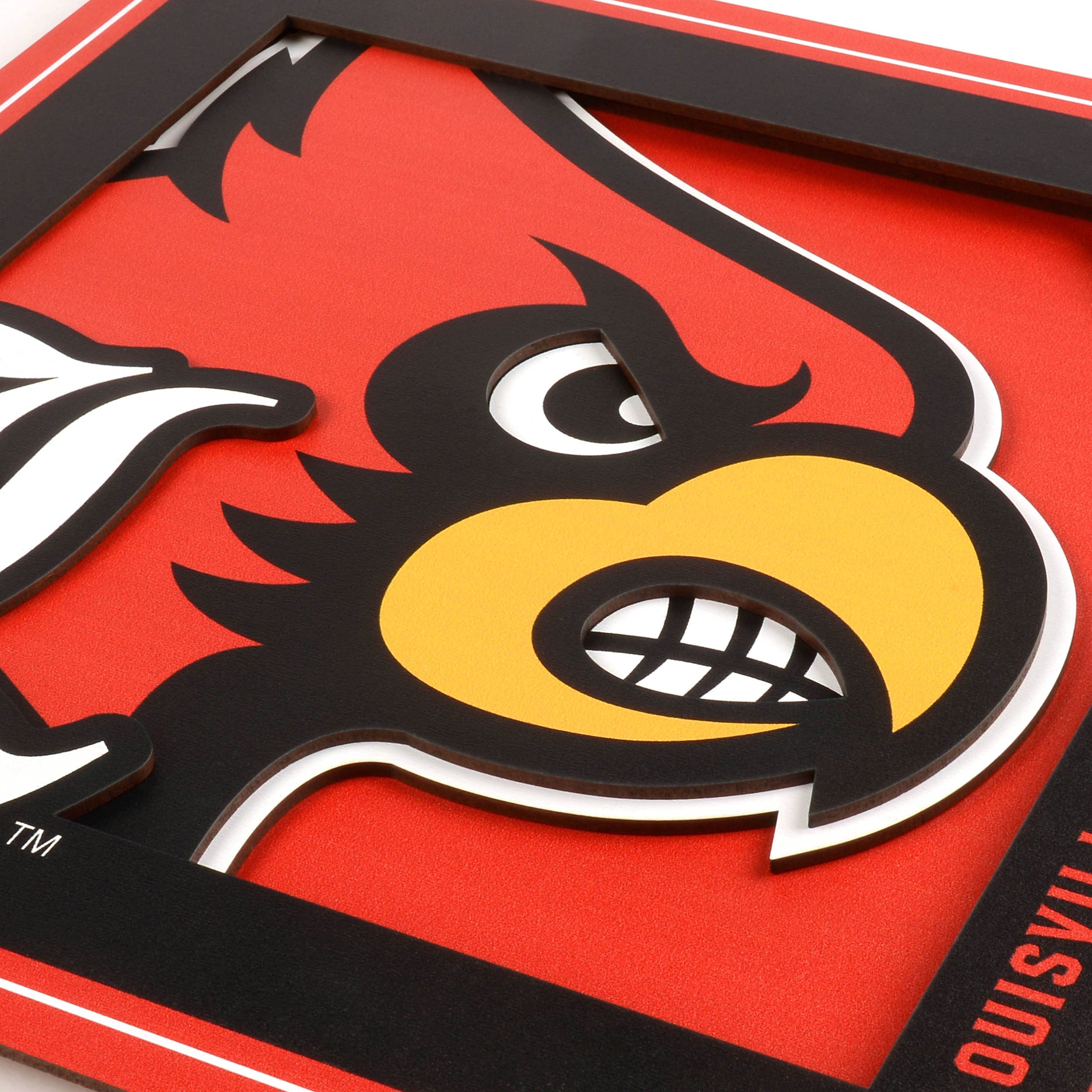 YouTheFan NCAA Louisville Cardinals 3D Logo Series Wall Art - 12x12 - Sports Collectibles, Sports Memorabilia, Sports Fan Shop, Sports Gifts