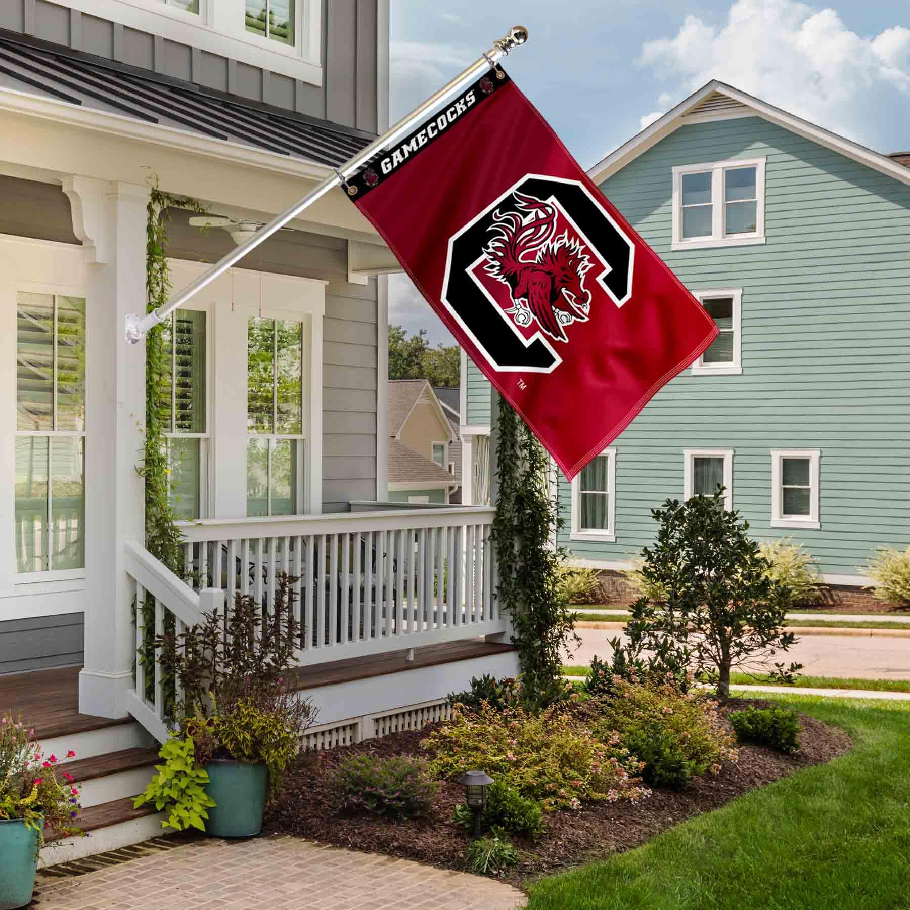 College Flags & Banners Co. South Carolina Gamecocks Printed Header 3x5 Foot Banner Flag - Sports Collectibles, Sports Memorabilia, Sports Fan Shop, Sports Gifts