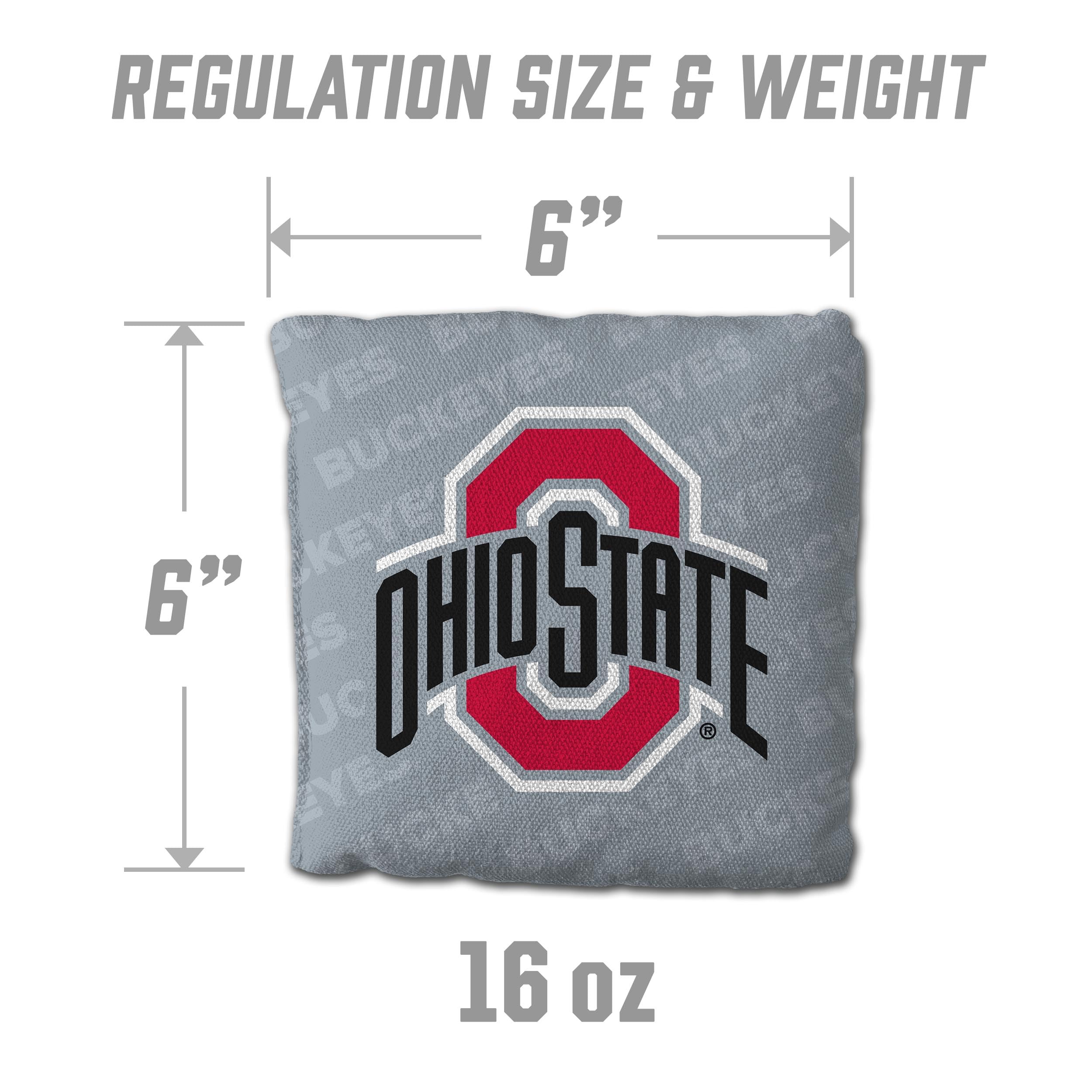 YouTheFan NCAA Ohio State Buckeyes Cornhole Bags - 4PK - Grey - Sports Collectibles, Sports Memorabilia, Sports Fan Shop, Sports Gifts