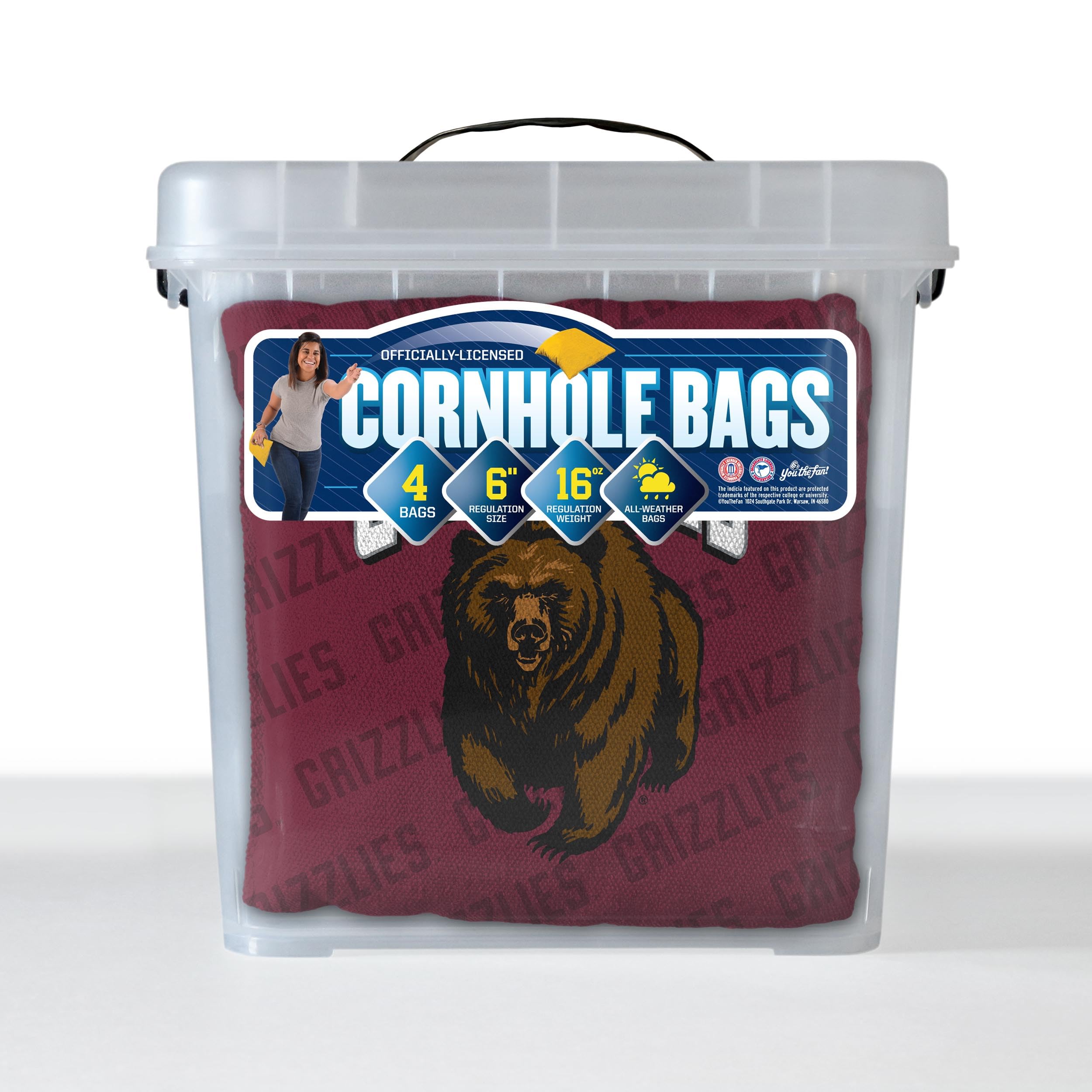 YouTheFan NCAA Montana Grizzlies Cornhole Bags - 4PK - Maroon - Sports Collectibles, Sports Memorabilia, Sports Fan Shop, Sports Gifts