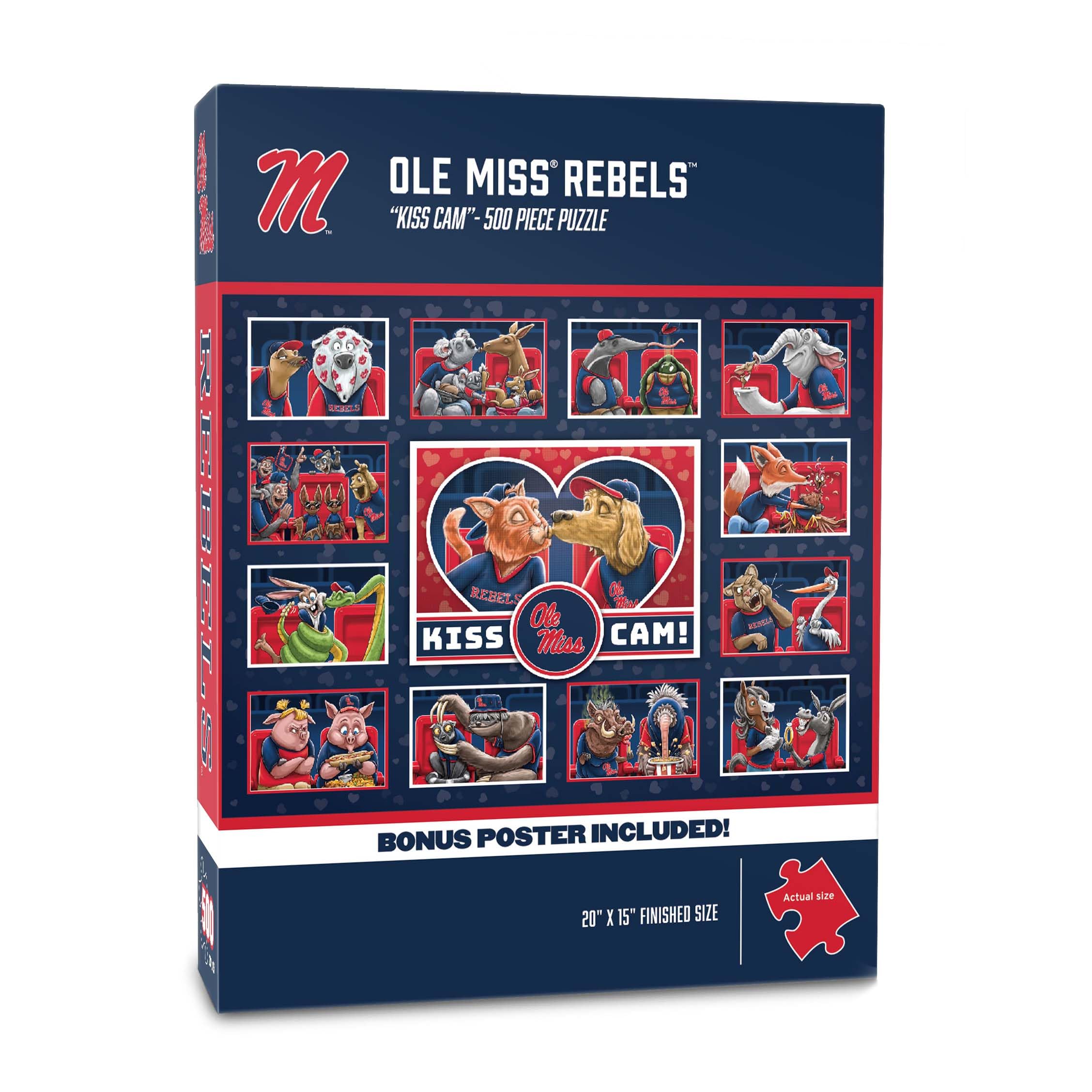 YouTheFan NCAA Mississippi Rebels Kiss Cam 500pc Puzzle - Sports Collectibles, Sports Memorabilia, Sports Fan Shop, Sports Gifts