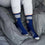 For Bare Feet NHL Winnipeg Jets 4 Stripe Deuce Crew Sock Team Color LARGE