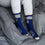For Bare Feet NHL Winnipeg Jets 4 Stripe Deuce Crew Sock Team Color MEDIUM - Sports Gifts, Sports Memorabilia, Sports Collectibles, Fan Shop