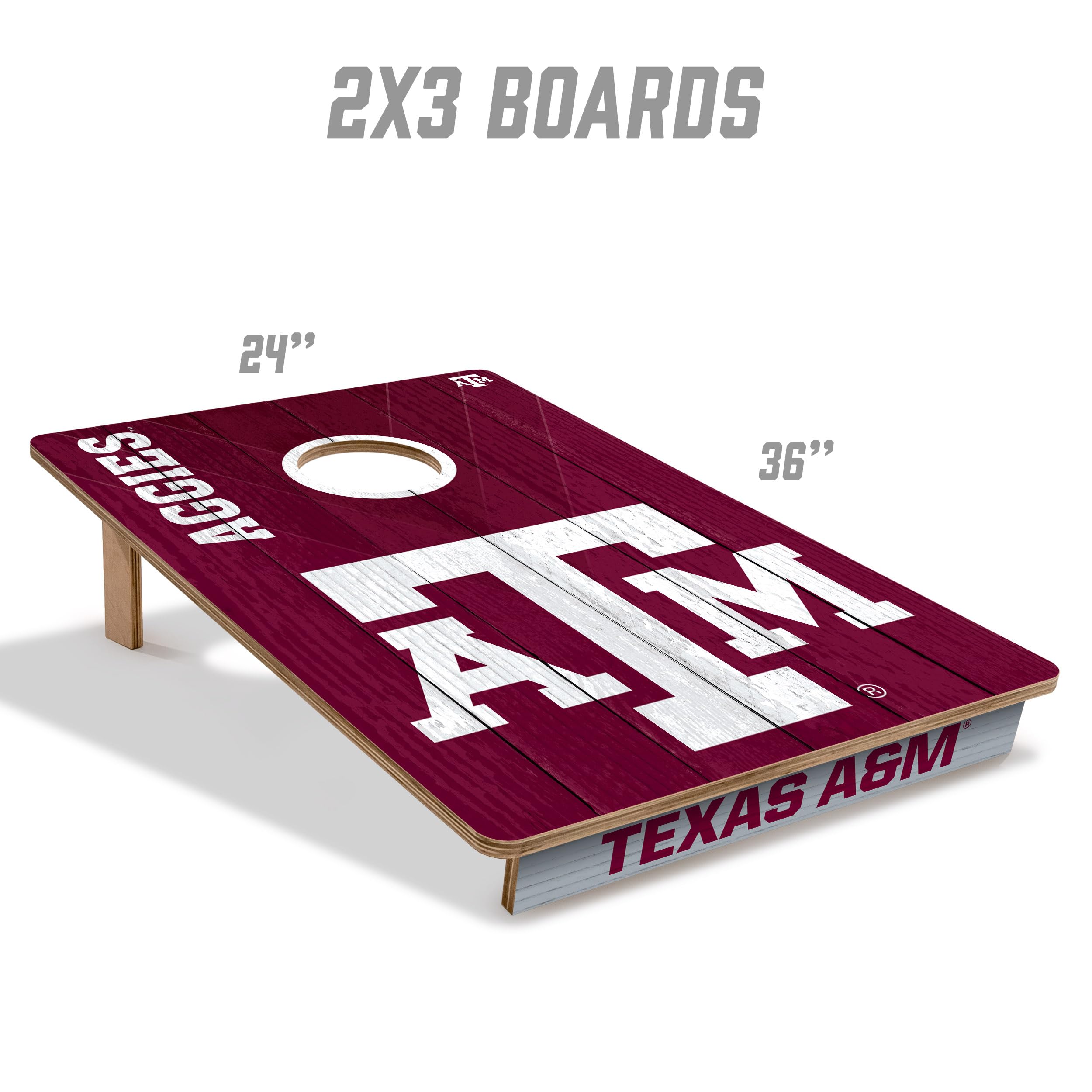 YouTheFan NCAA Texas A&M Aggies 2’ x 3’ Wood Cornhole Game with Logo Bags - Sports Collectibles, Sports Memorabilia, Sports Fan Shop, Sports Gifts