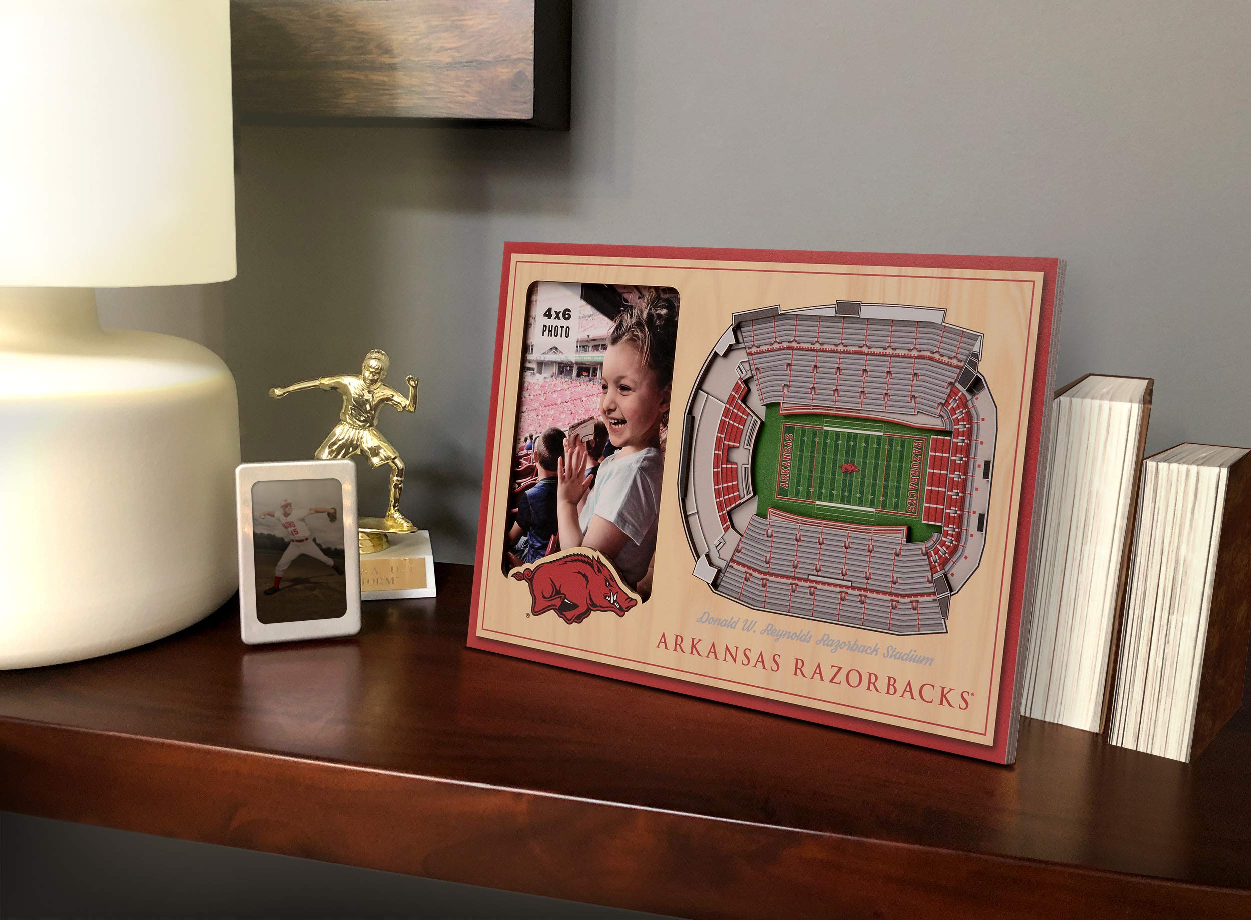 YouTheFan NCAA Arkansas Razorbacks 3D StadiumView Picture Frame - Donald W. Reynolds Razorback Stadium, 12" x 8" - Sports Collectibles, Sports Memorabilia, Sports Fan Shop, Sports Gifts