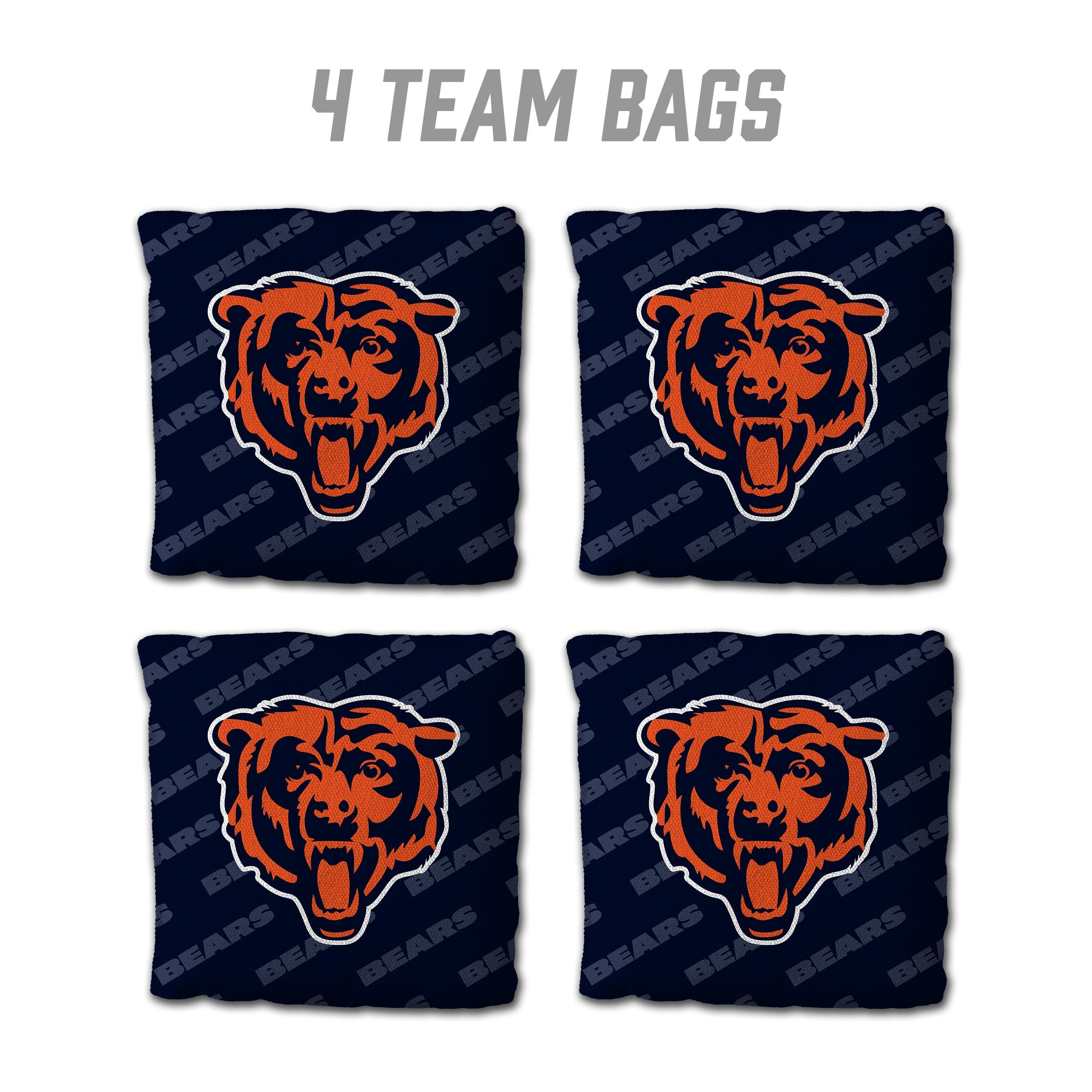 YouTheFan NFL Chicago Bears Cornhole Bags - 4PK - Blue - Sports Collectibles, Sports Memorabilia, Sports Fan Shop, Sports Gifts
